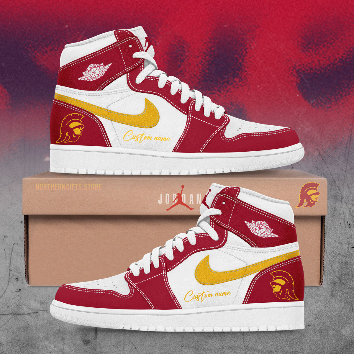 USC Football Custom Name For Fans Shoes +NT03092408ID10 - Famjoys USC Football Custom Name For Fans Shoes +NT03092408ID10 - Famjoys