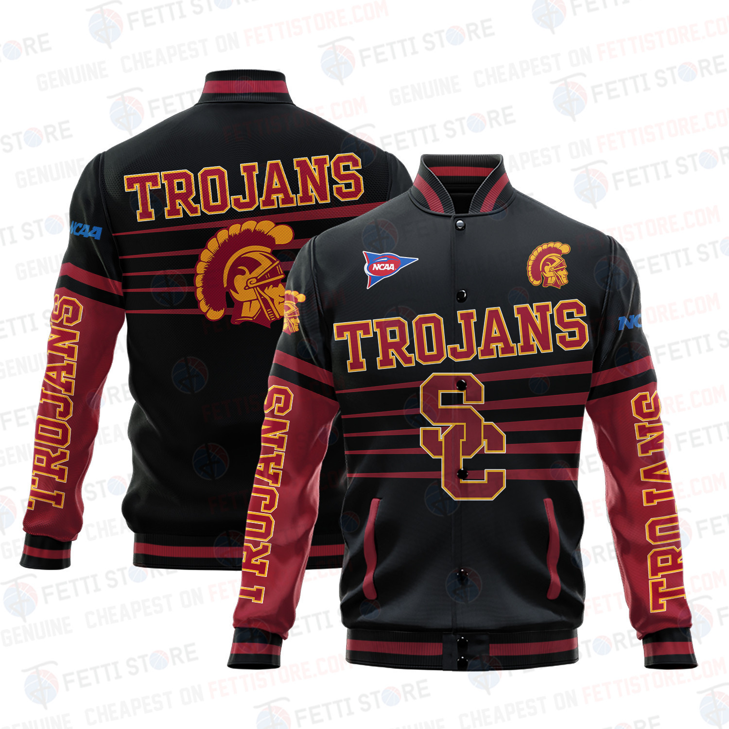 USC Trojans - AOP Varsity Jacket V1 - Famjoys USC Trojans - AOP Varsity Jacket V1 - Famjoys