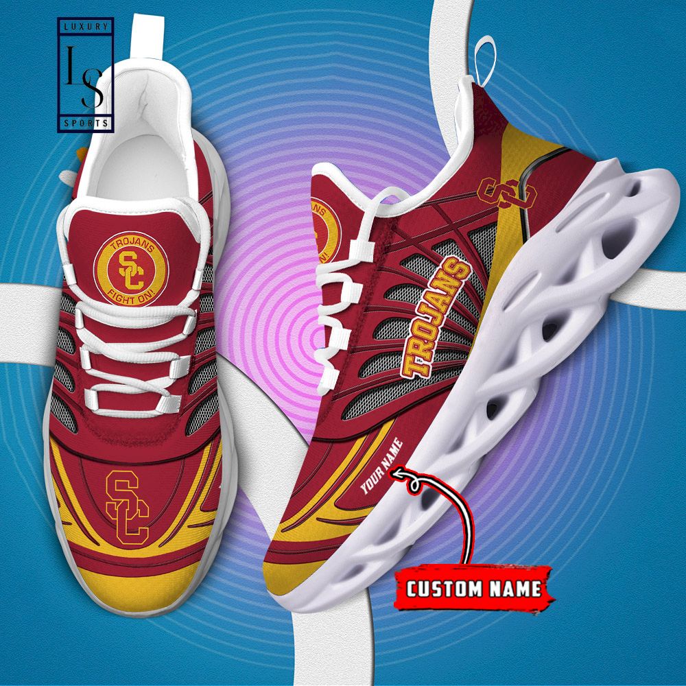 USC Trojans Custom Name Max Soul Shoes - Famjoys USC Trojans Custom Name Max Soul Shoes - Famjoys