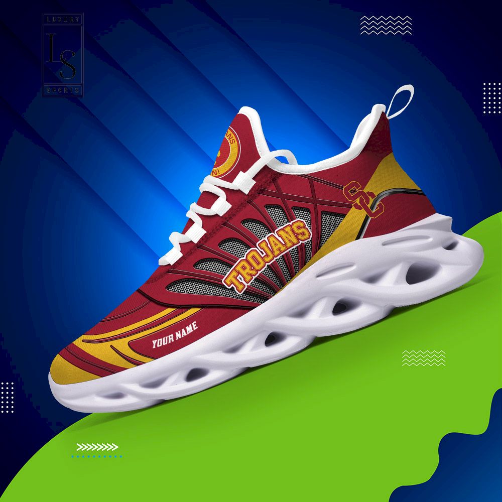 USC Trojans Custom Name Max Soul Shoes - Famjoys USC Trojans Custom Name Max Soul Shoes - Famjoys