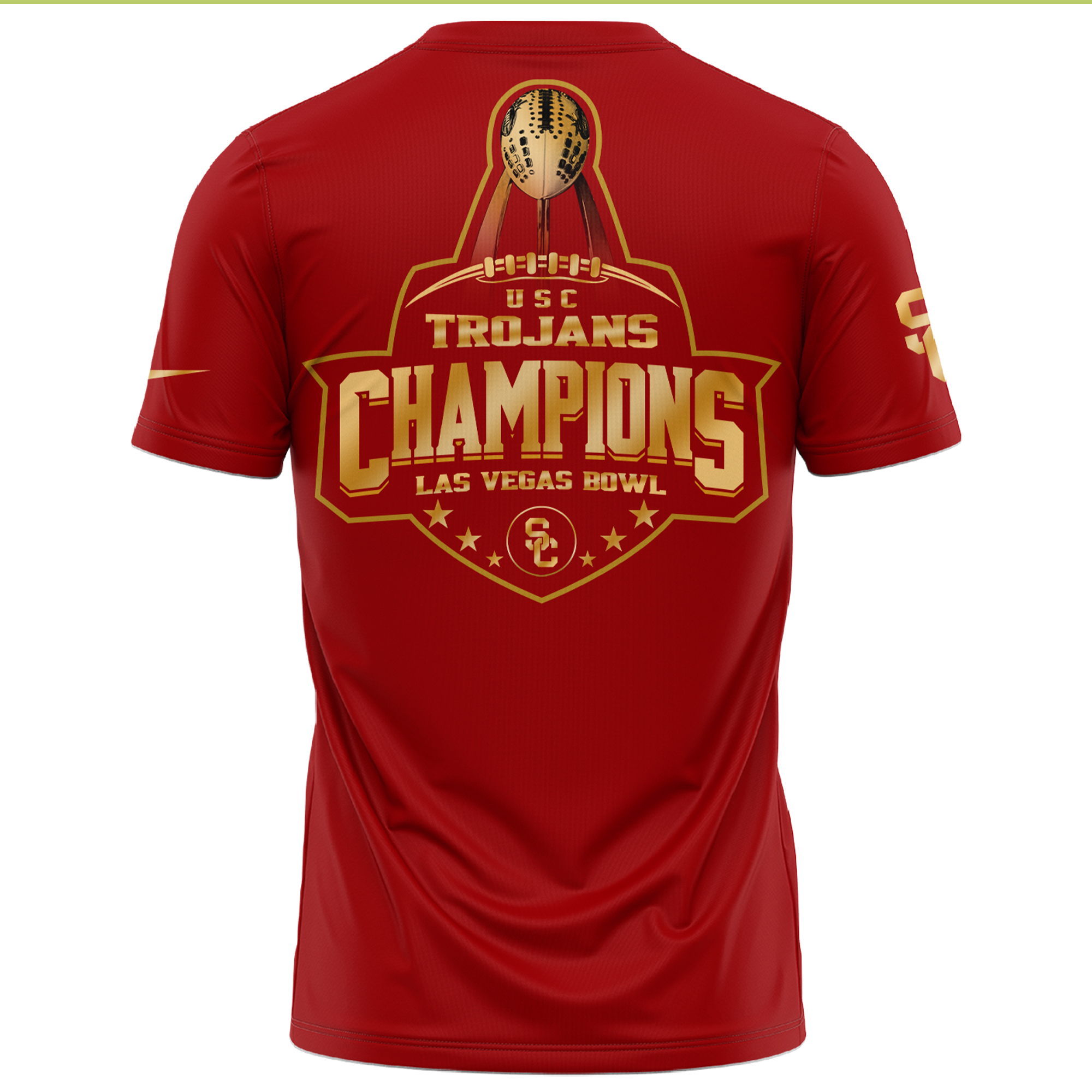 USC Trojans Las Vegas Bowl Champions Gold Tshirt - Famjoys USC Trojans Las Vegas Bowl Champions Gold Tshirt - Famjoys
