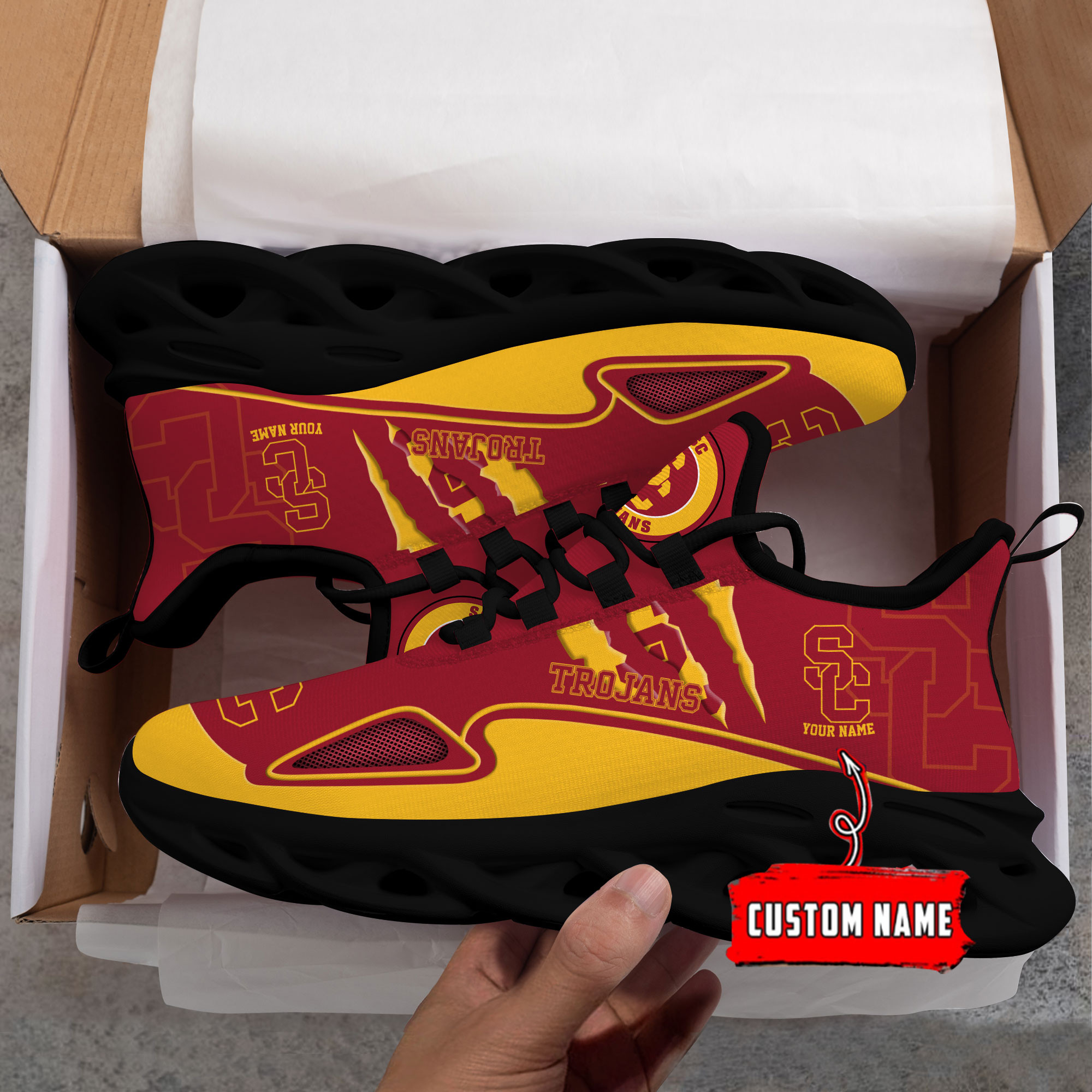 USC Trojans Max Soul Shoes - Famjoys USC Trojans Max Soul Shoes - Famjoys