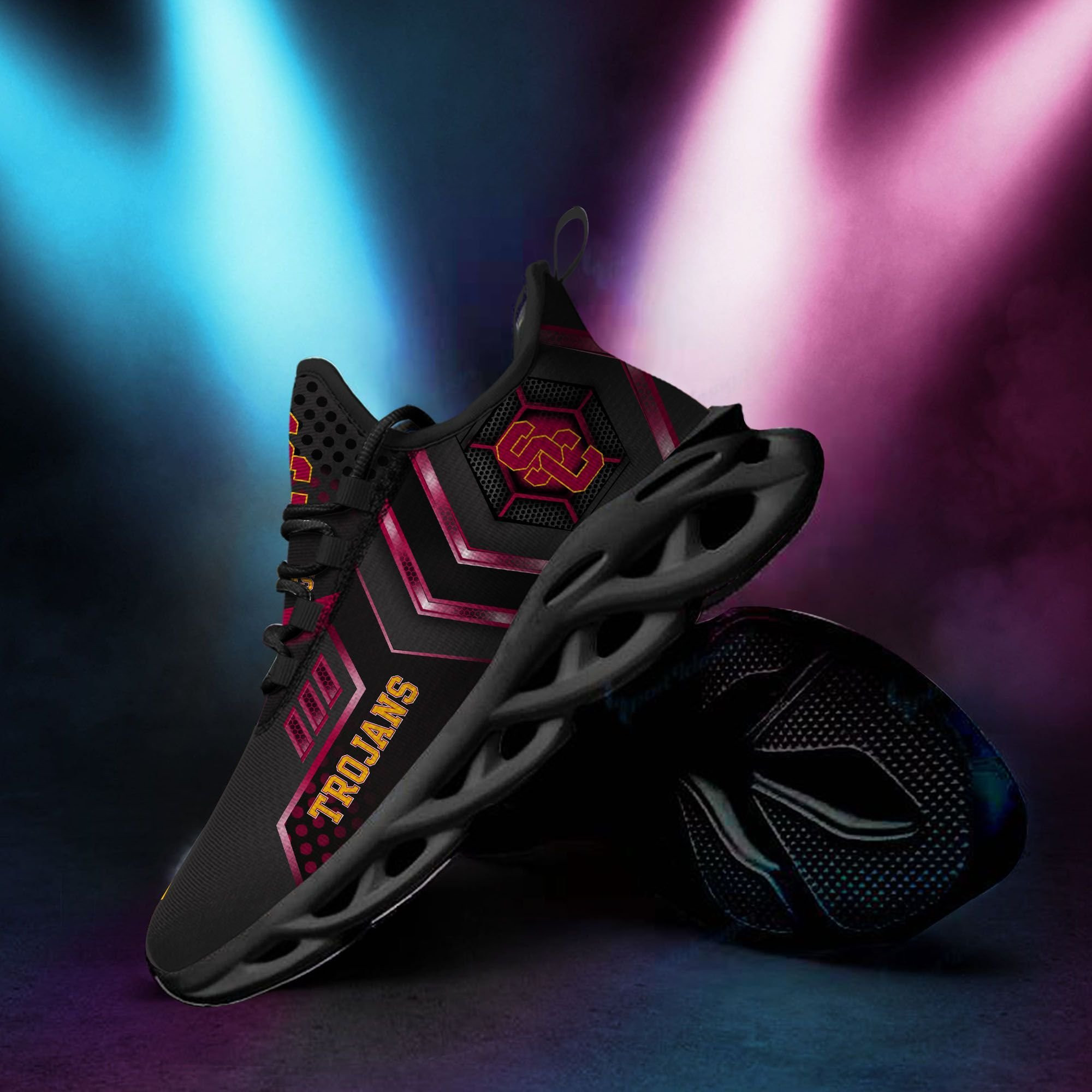 USC Trojans Max Soul Sneakers Shoes - Famjoys USC Trojans Max Soul Sneakers Shoes - Famjoys