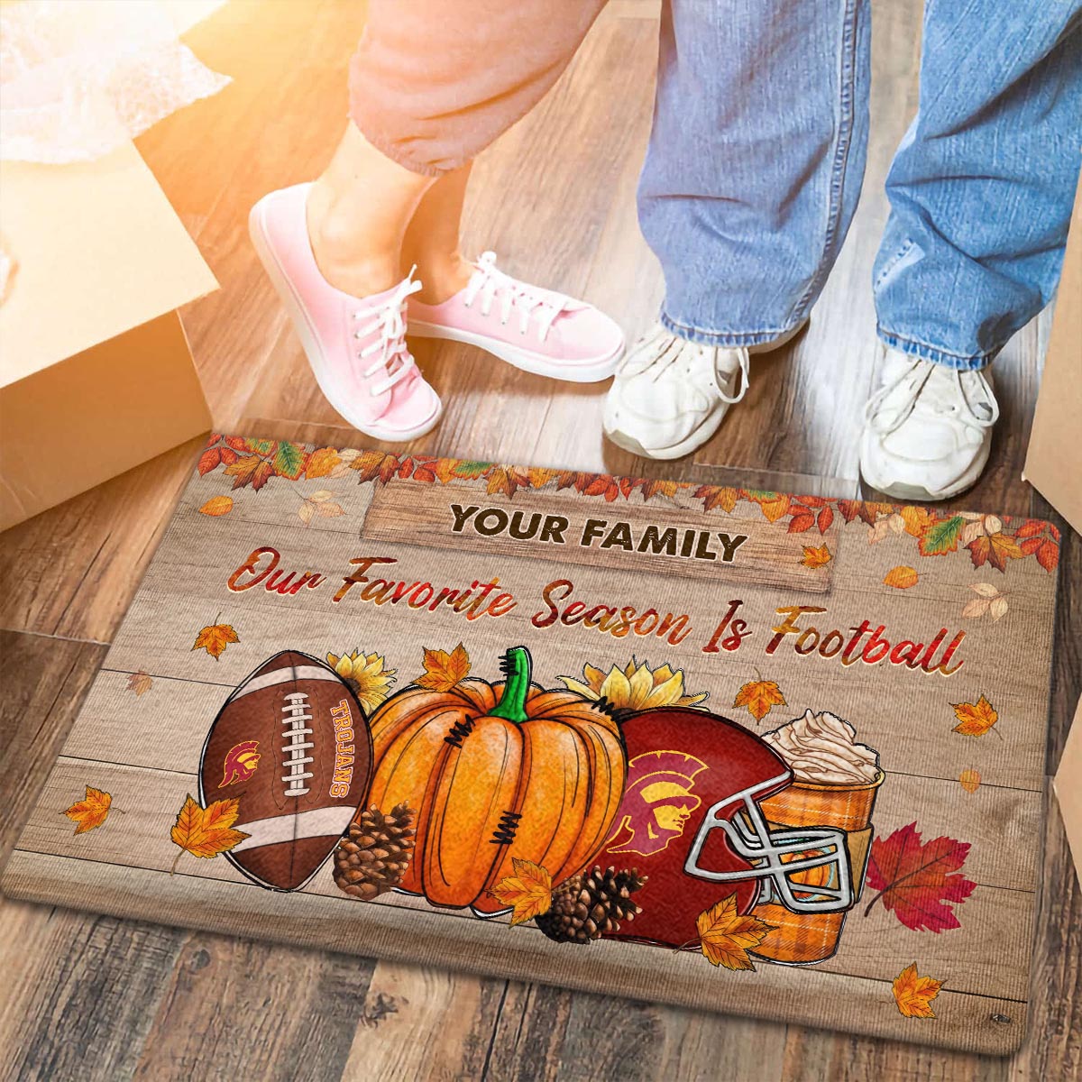 USC Trojans Our Favorite Season is Football Doormat - Famjoys USC Trojans Our Favorite Season is Football Doormat - Famjoys
