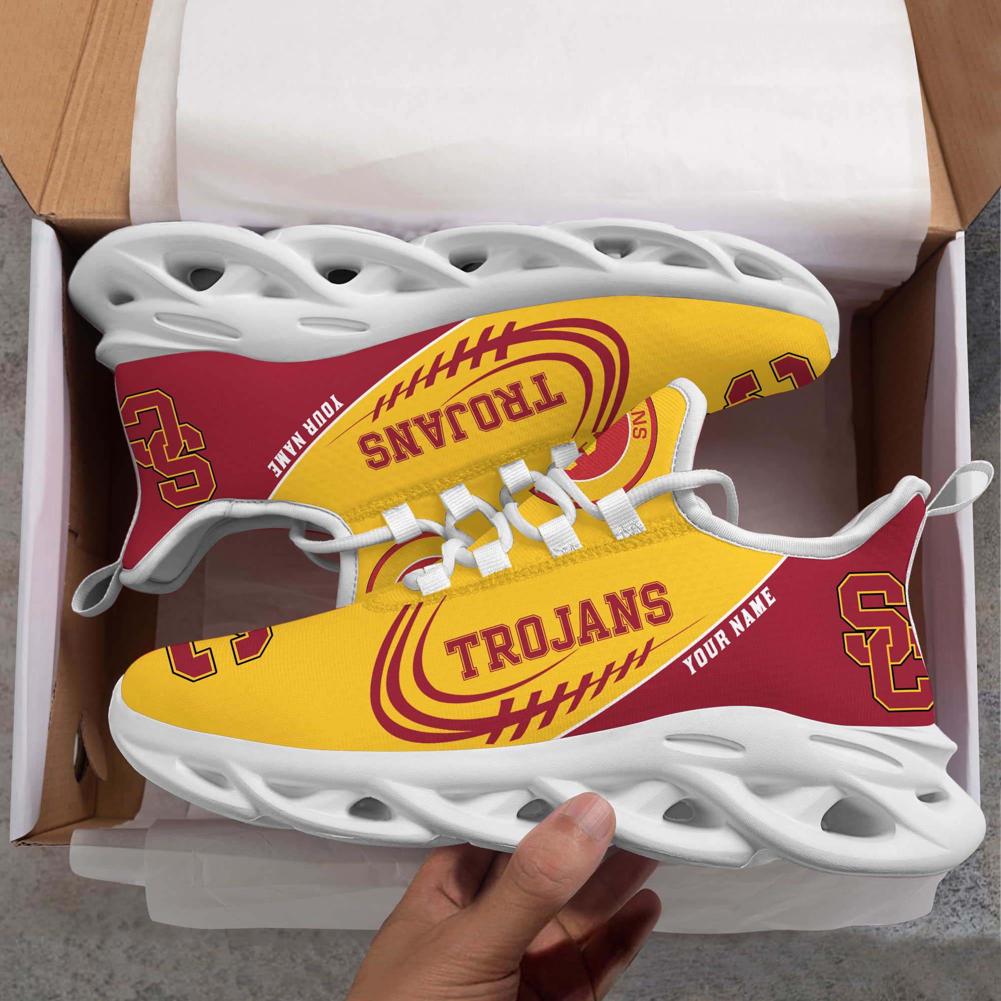 USC Trojans PERSONALIZED MAX SOUL SHOES T1 - Famjoys USC Trojans PERSONALIZED MAX SOUL SHOES T1 - Famjoys