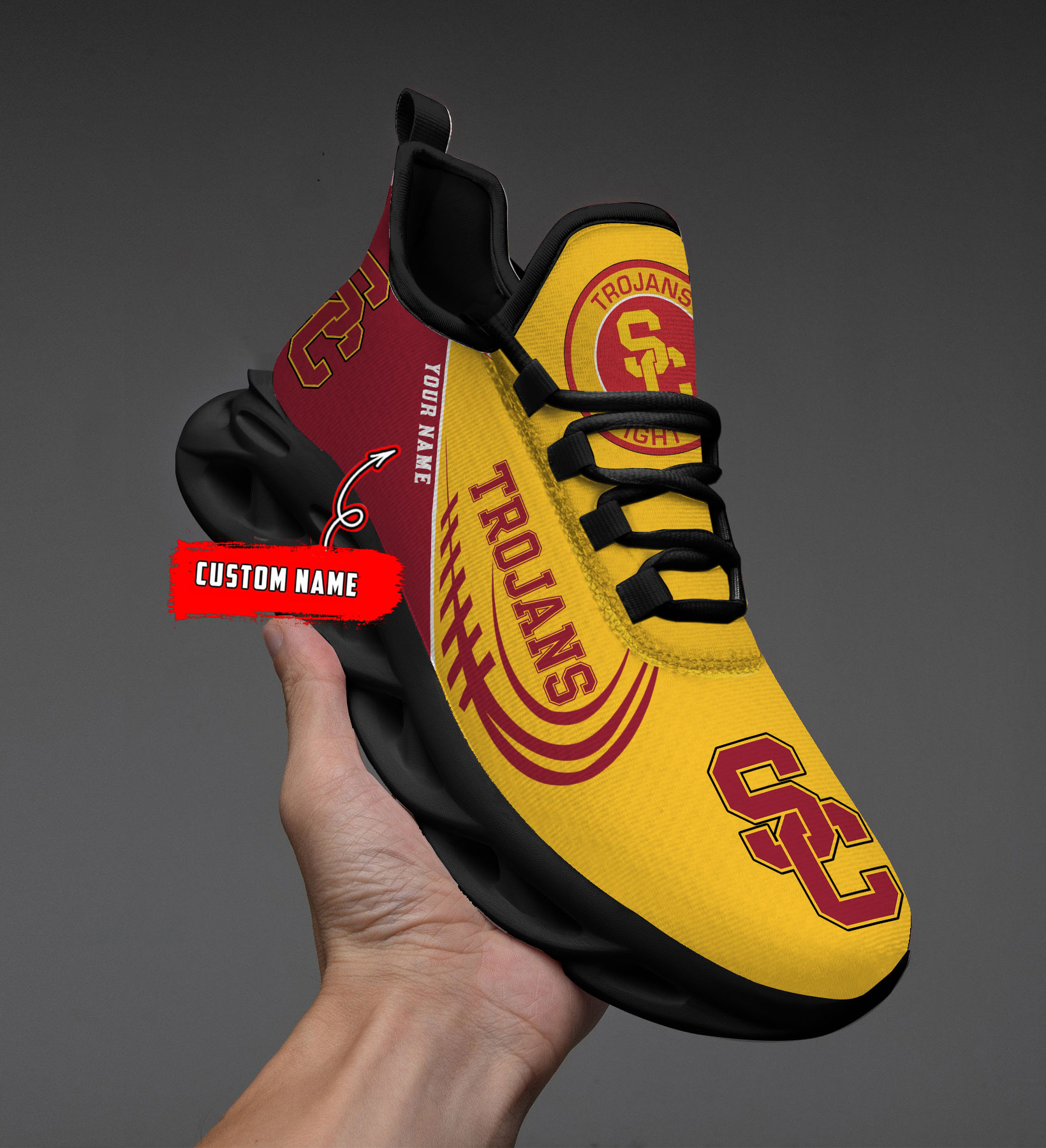 USC Trojans PERSONALIZED MAX SOUL SHOES T1 - Famjoys USC Trojans PERSONALIZED MAX SOUL SHOES T1 - Famjoys