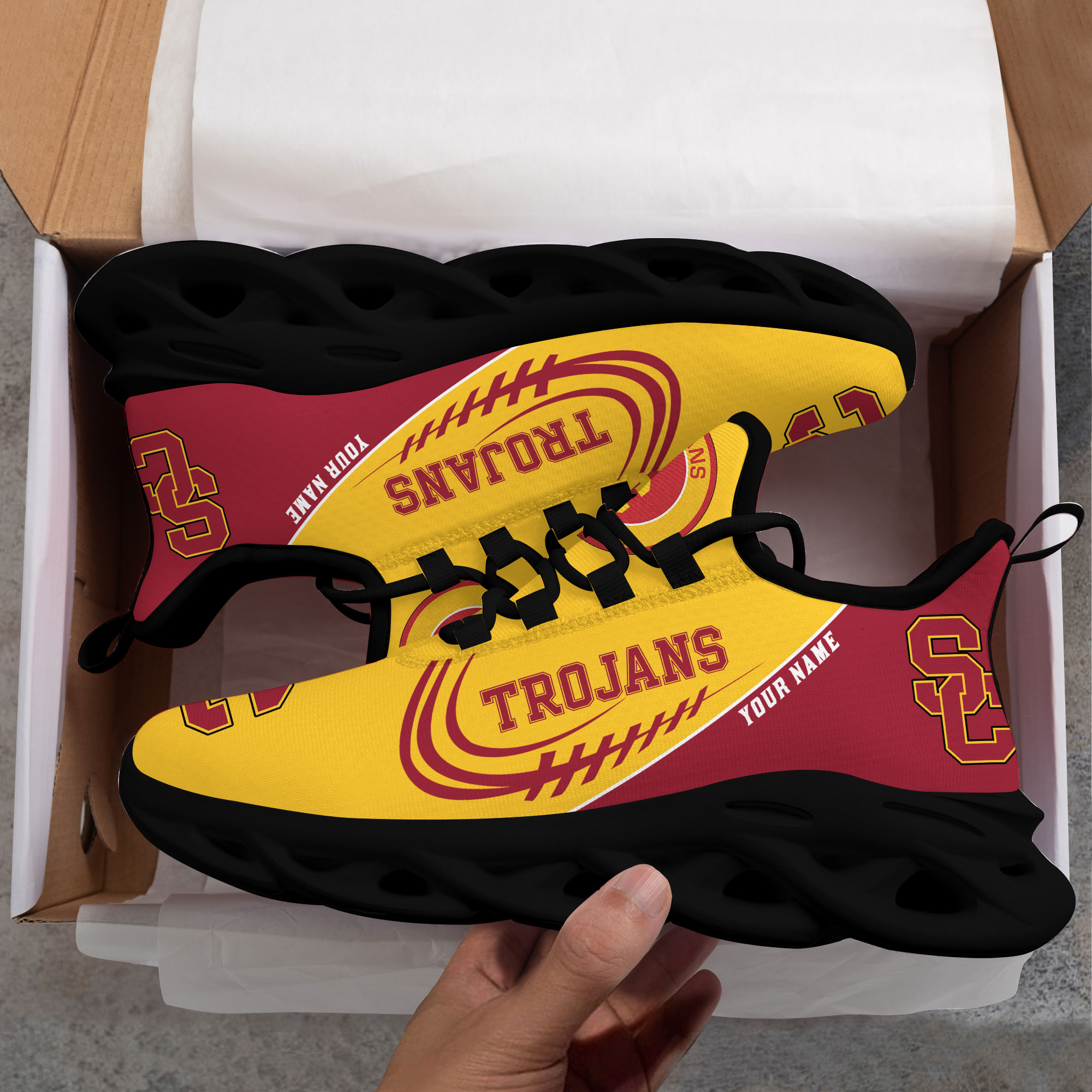 USC Trojans PERSONALIZED MAX SOUL SHOES T1 - Famjoys USC Trojans PERSONALIZED MAX SOUL SHOES T1 - Famjoys