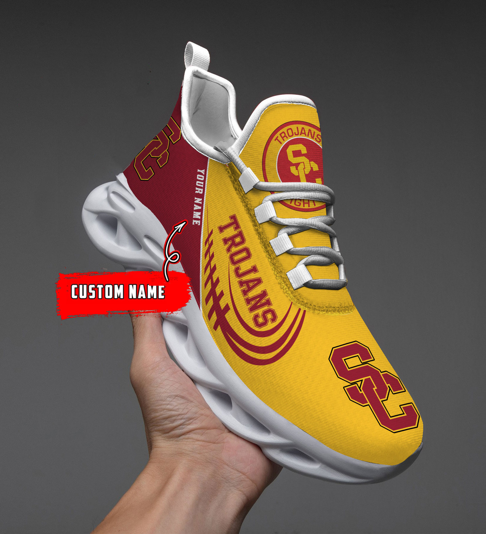 USC Trojans PERSONALIZED MAX SOUL SHOES T1 - Famjoys USC Trojans PERSONALIZED MAX SOUL SHOES T1 - Famjoys