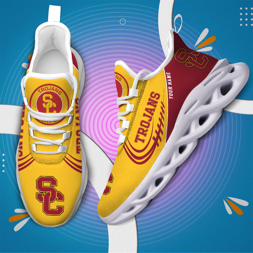 USC Trojans PERSONALIZED MAX SOUL SHOES T1 - Famjoys USC Trojans PERSONALIZED MAX SOUL SHOES T1 - Famjoys