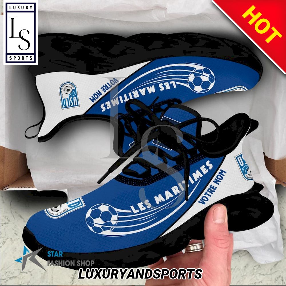 USL Dunkerque Ligue 2 Custom Name Max Soul Shoes - Famjoys USL Dunkerque Ligue 2 Custom Name Max Soul Shoes - Famjoys
