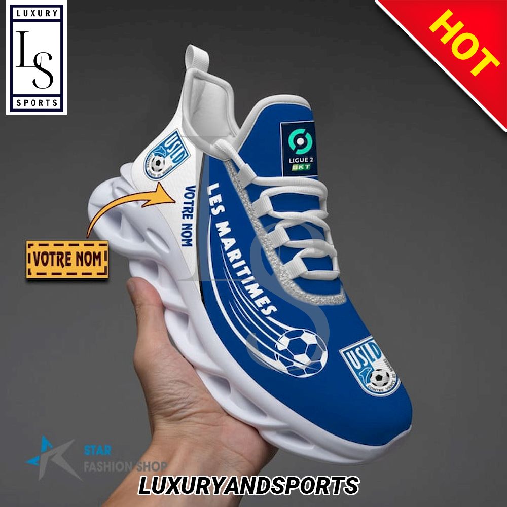 USL Dunkerque Ligue 2 Custom Name Max Soul Shoes - Famjoys USL Dunkerque Ligue 2 Custom Name Max Soul Shoes - Famjoys