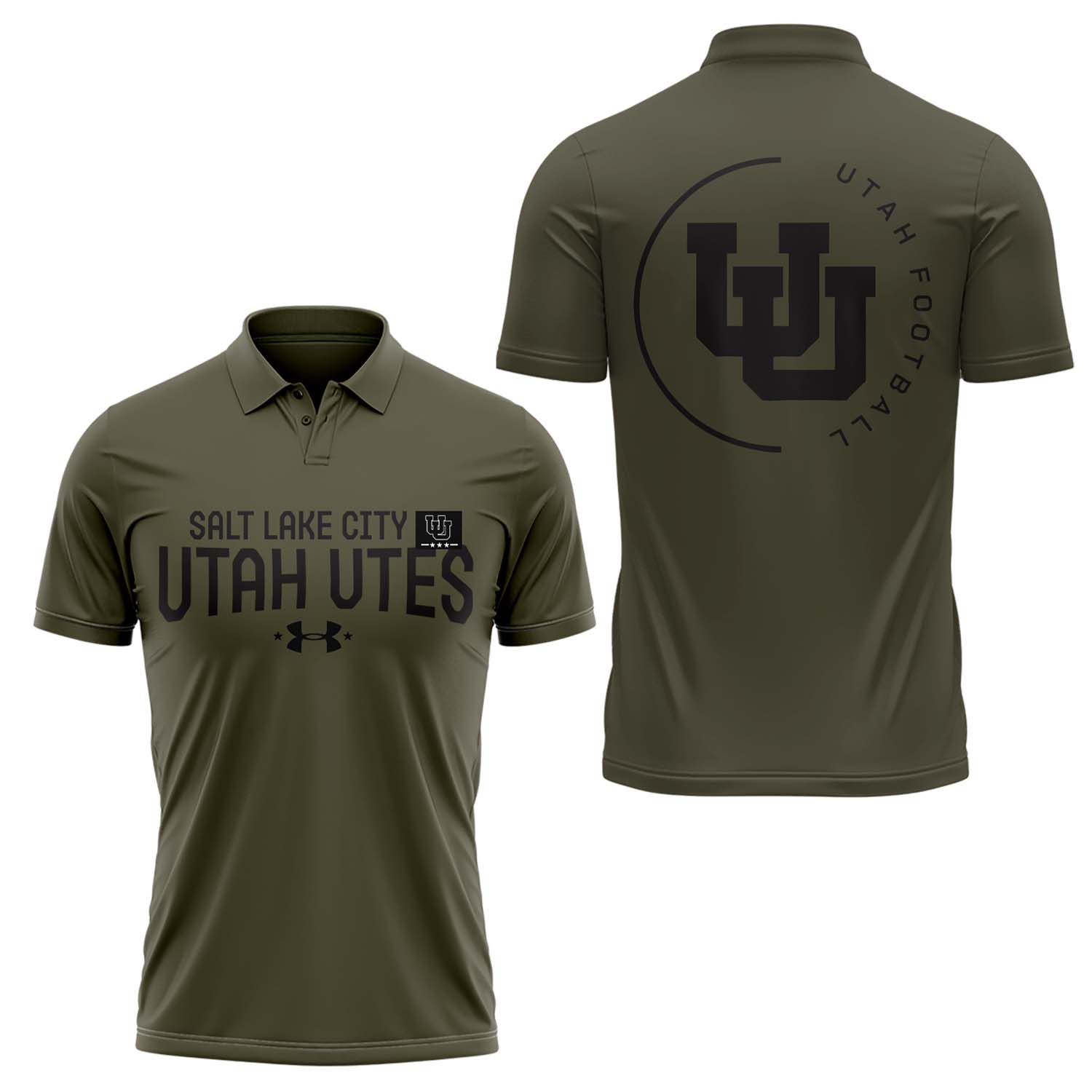 Utah Football Camo Salute to Service Club Fleece Premium Polo - Famjoys Utah Football Camo Salute to Service Club Fleece Premium Polo - Famjoys