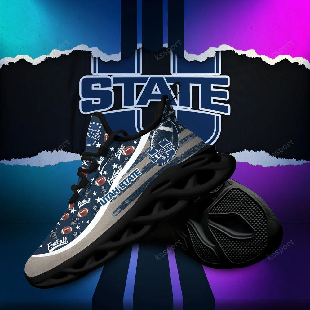 Utah State Aggies Max Soul Clunky Sneakers - Famjoys Utah State Aggies Max Soul Clunky Sneakers - Famjoys