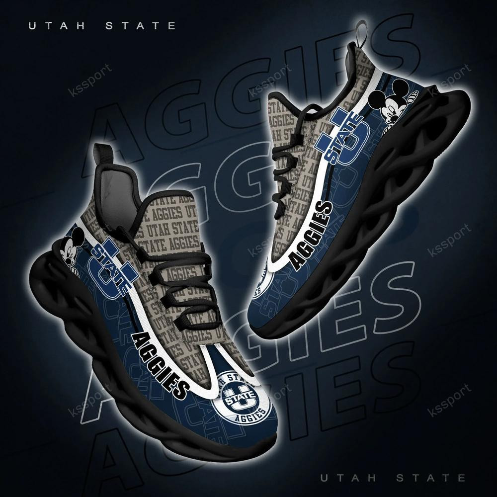 Utah State Aggies Max Soul Clunky Sneakers - Famjoys Utah State Aggies Max Soul Clunky Sneakers - Famjoys