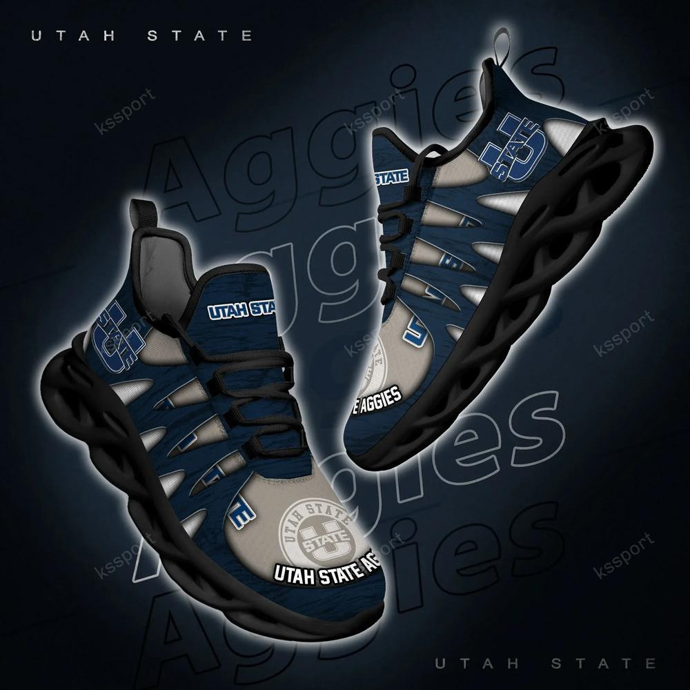 Utah State Aggies Max Soul Shoes, Running Sneakers - Famjoys Utah State Aggies Max Soul Shoes, Running Sneakers - Famjoys