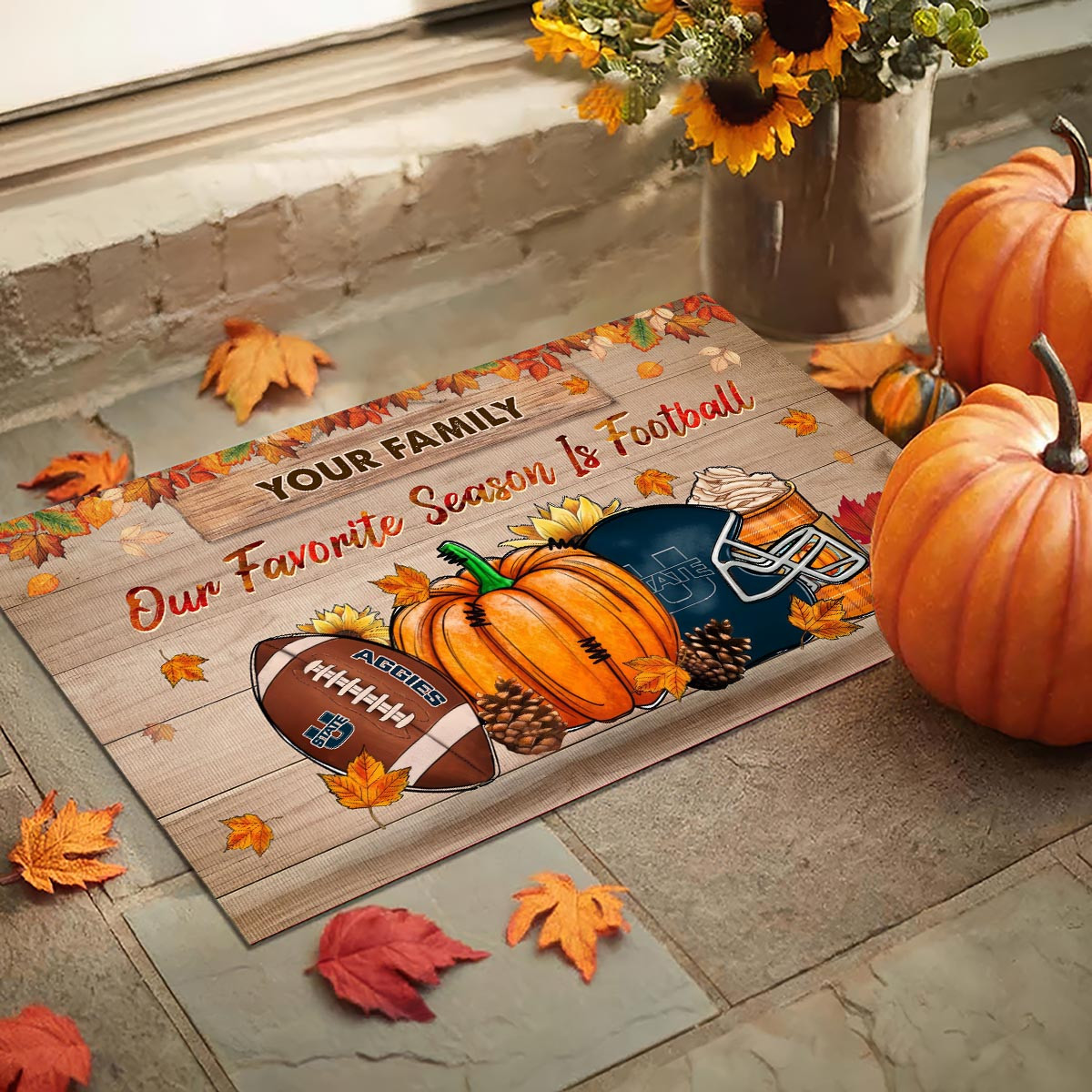 Utah State Aggies Our Favorite Season is Football Doormat - Famjoys Utah State Aggies Our Favorite Season is Football Doormat - Famjoys