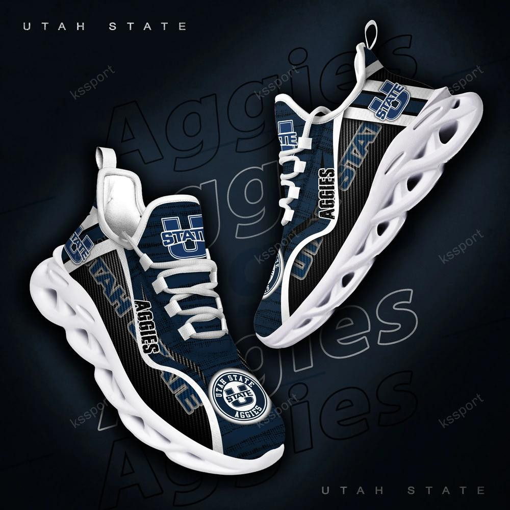Utah State Aggies Personalized Max Soul Shoes 2022 - Famjoys Utah State Aggies Personalized Max Soul Shoes 2022 - Famjoys