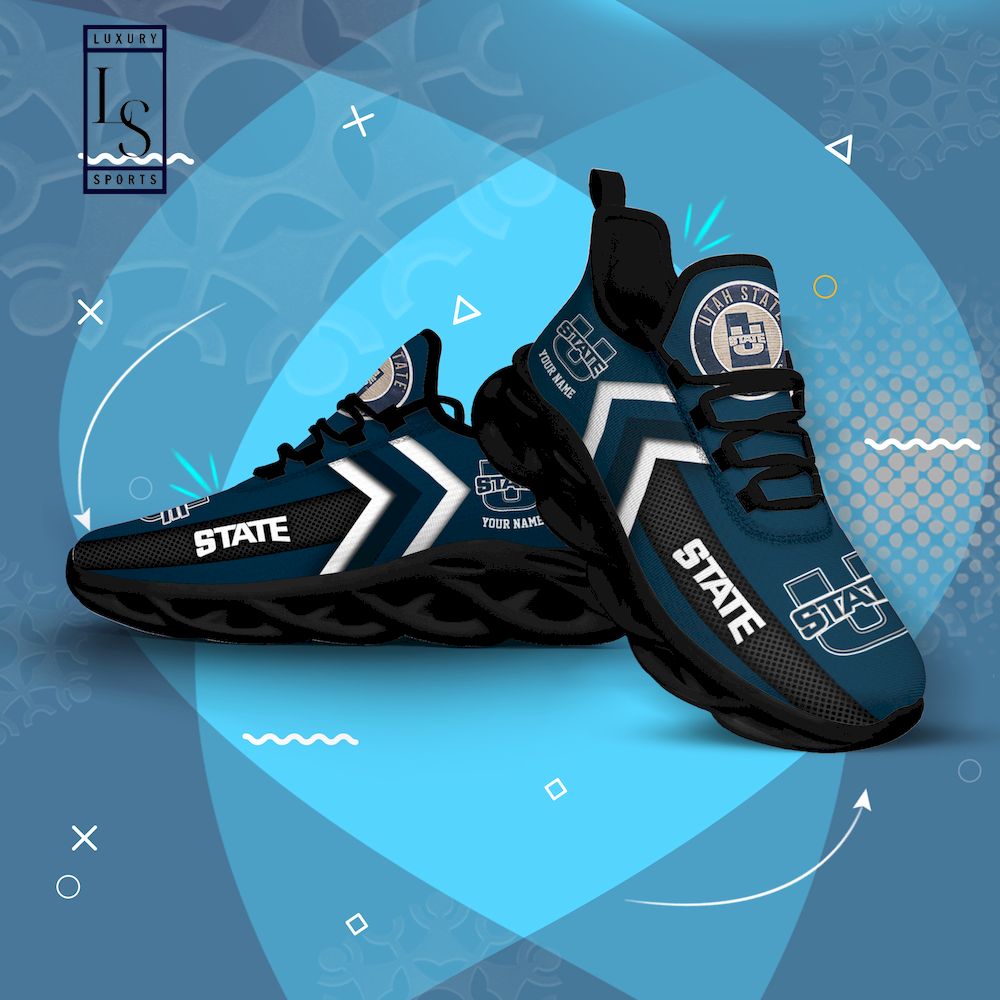 Utah State Aggies Personalized Max Soul Shoes - Famjoys Utah State Aggies Personalized Max Soul Shoes - Famjoys