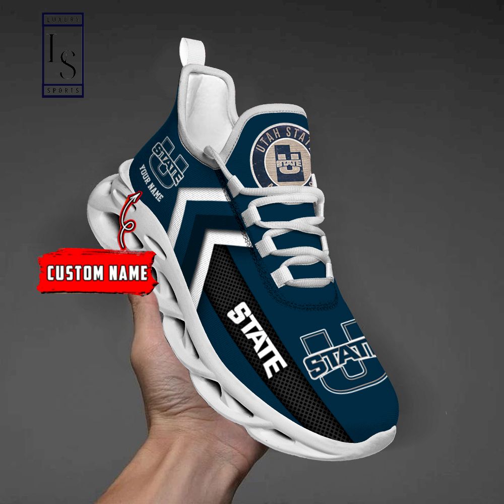 Utah State Aggies Personalized Max Soul Shoes - Famjoys Utah State Aggies Personalized Max Soul Shoes - Famjoys