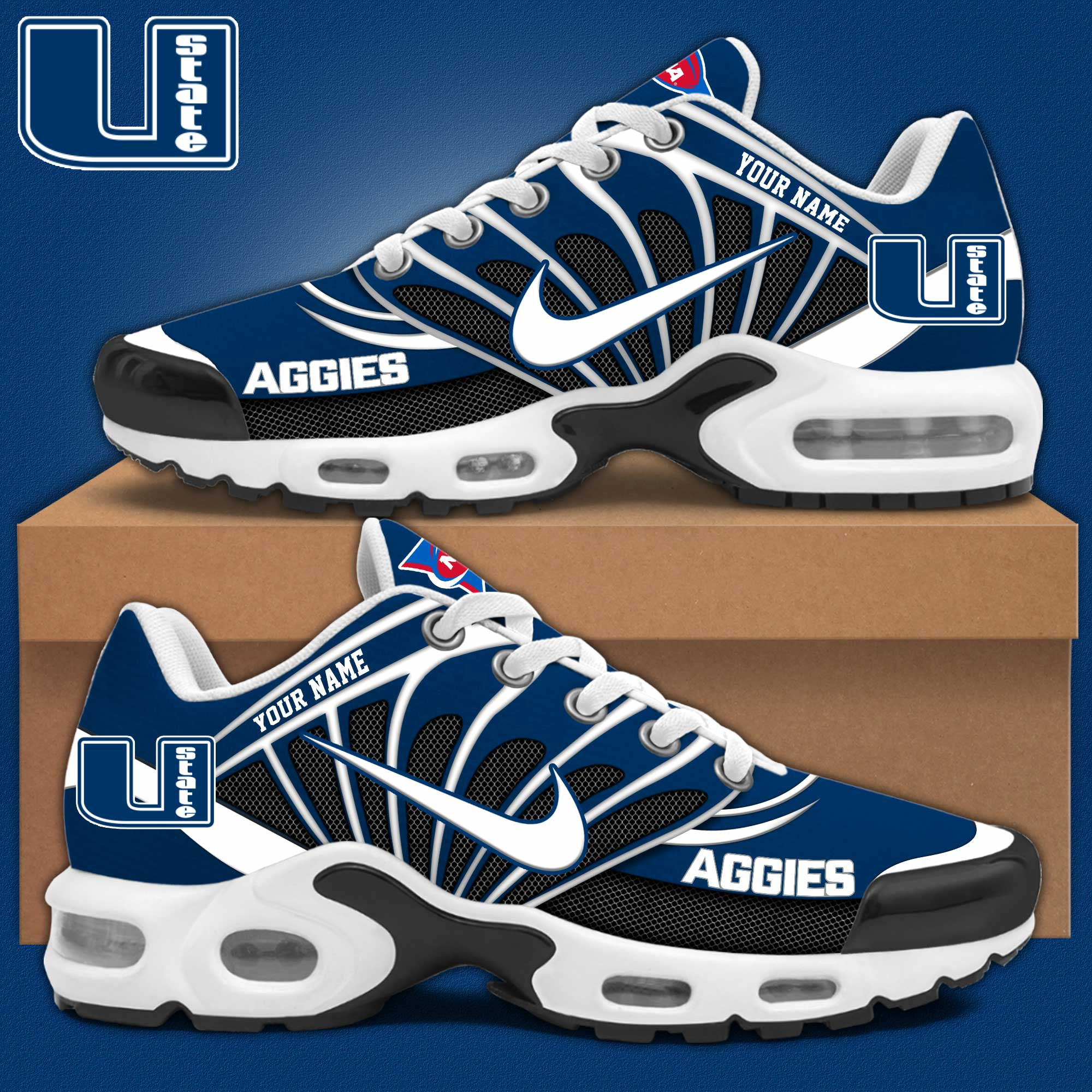 Utah State Aggies Personalized Shoes S516508 - Famjoys Utah State Aggies Personalized Shoes S516508 - Famjoys