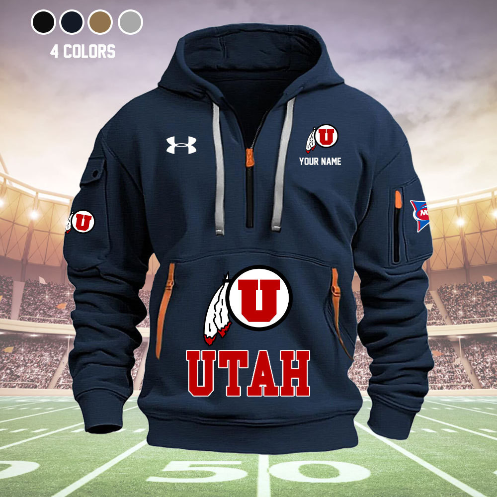 Utah State Aggies Quarter Zip Hoodie - Famjoys Utah State Aggies Quarter Zip Hoodie - Famjoys