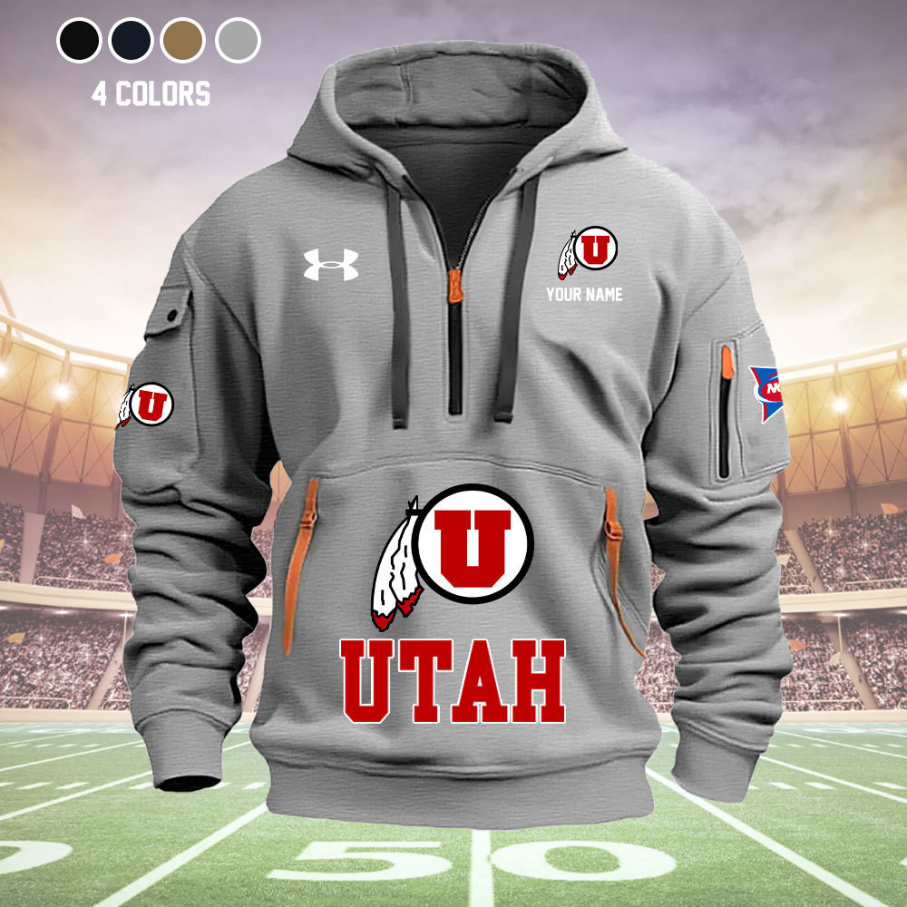 Utah State Aggies Quarter Zip Hoodie - Famjoys Utah State Aggies Quarter Zip Hoodie - Famjoys