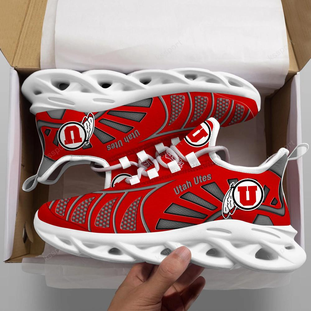 Utah Utes Max Soul Clunky, Black And White Running Shoes - Famjoys Utah Utes Max Soul Clunky, Black And White Running Shoes - Famjoys