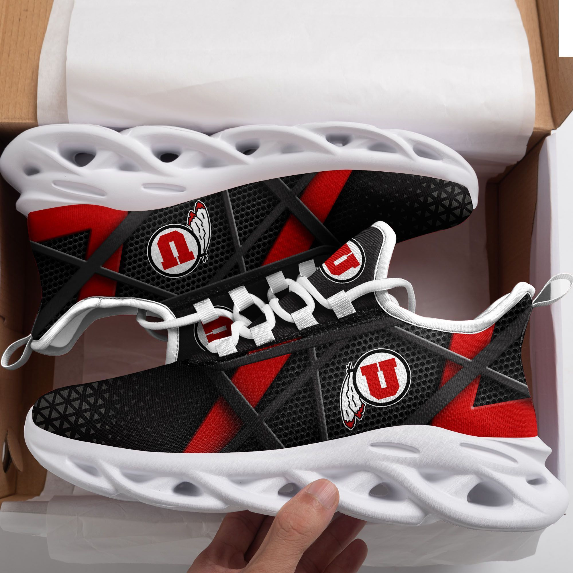Utah Utes Max Soul Sneakers Shoes - Famjoys Utah Utes Max Soul Sneakers Shoes - Famjoys