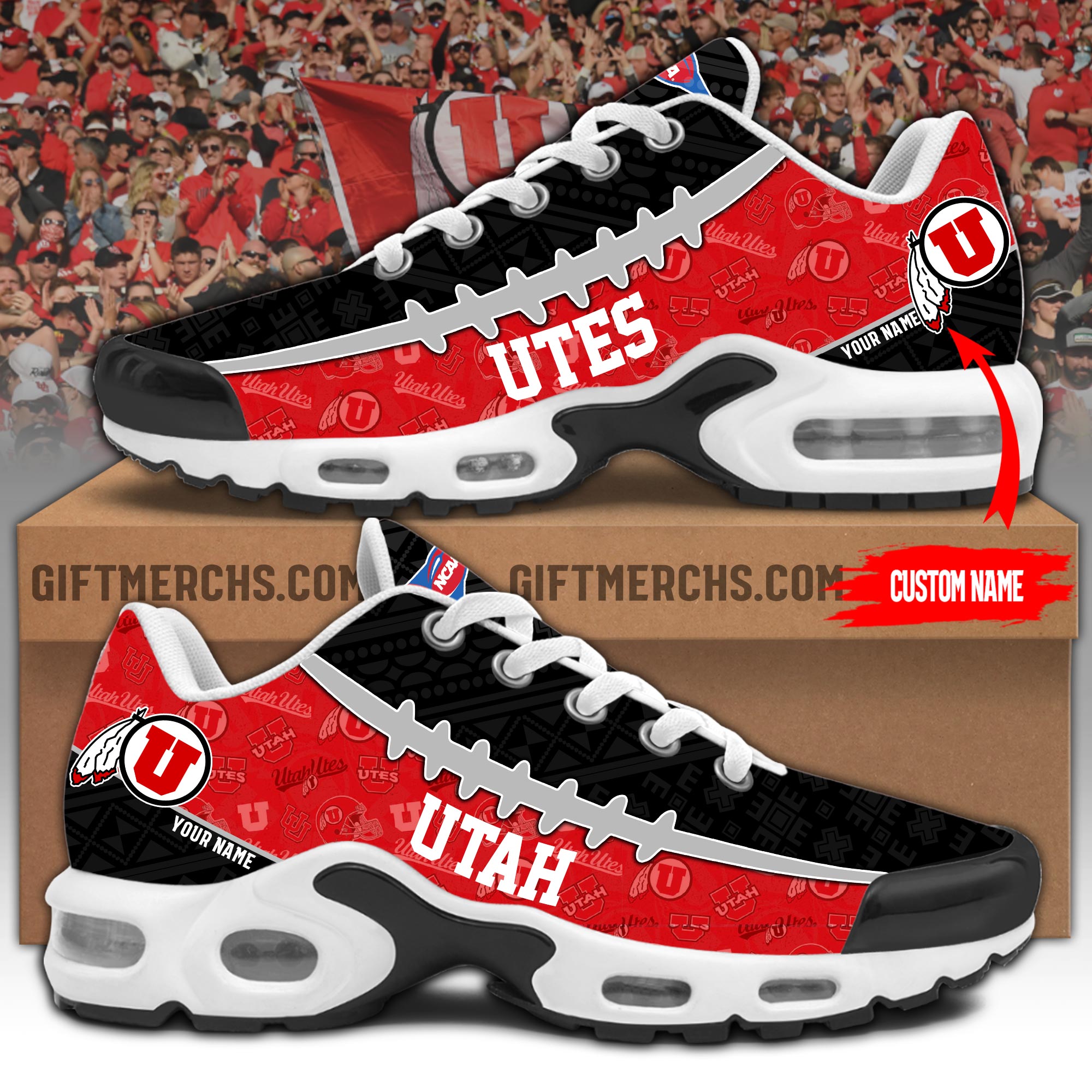 Utah Utes Personalized Shoes - Famjoys Utah Utes Personalized Shoes - Famjoys
