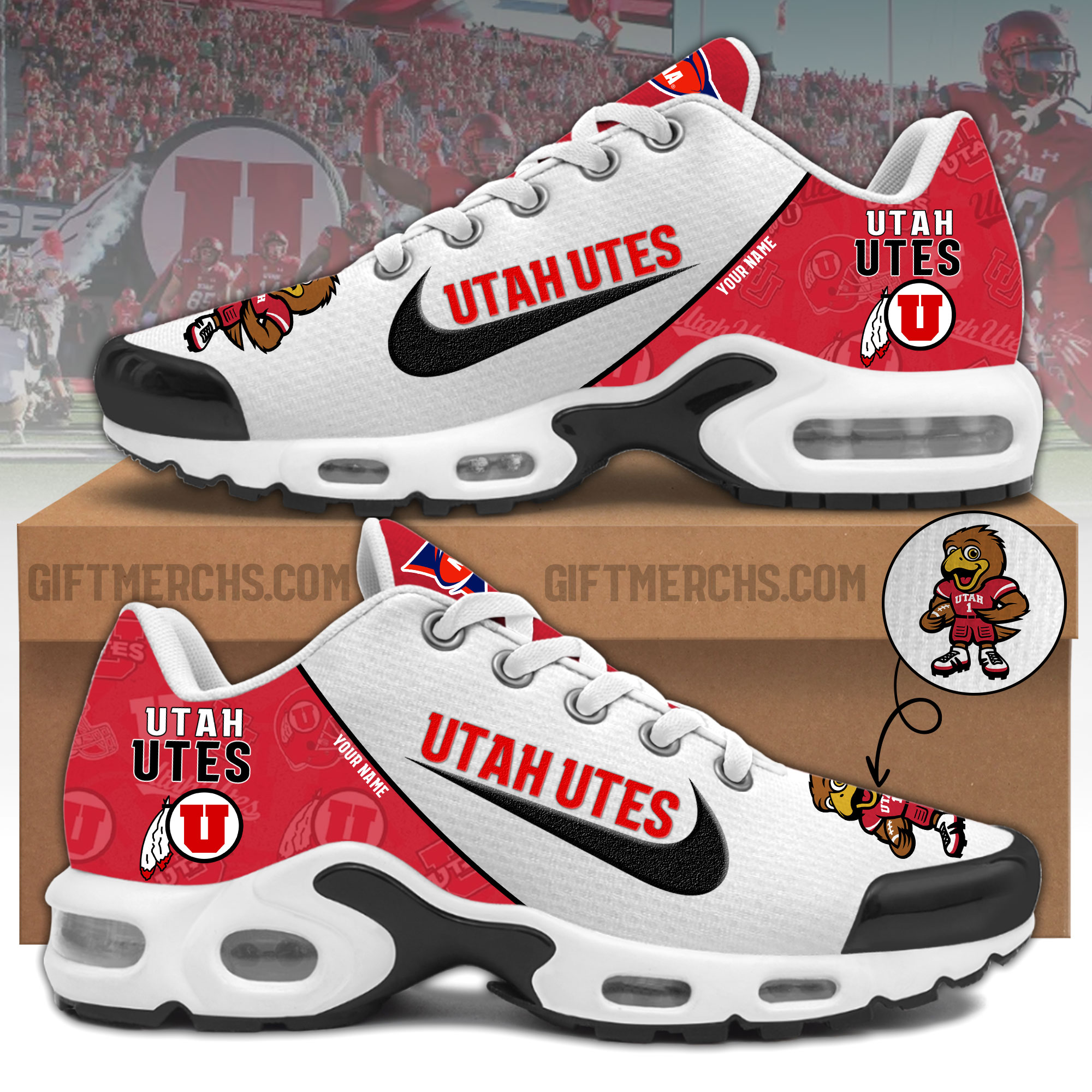 Utah Utes Personalized Shoes - Famjoys Utah Utes Personalized Shoes - Famjoys