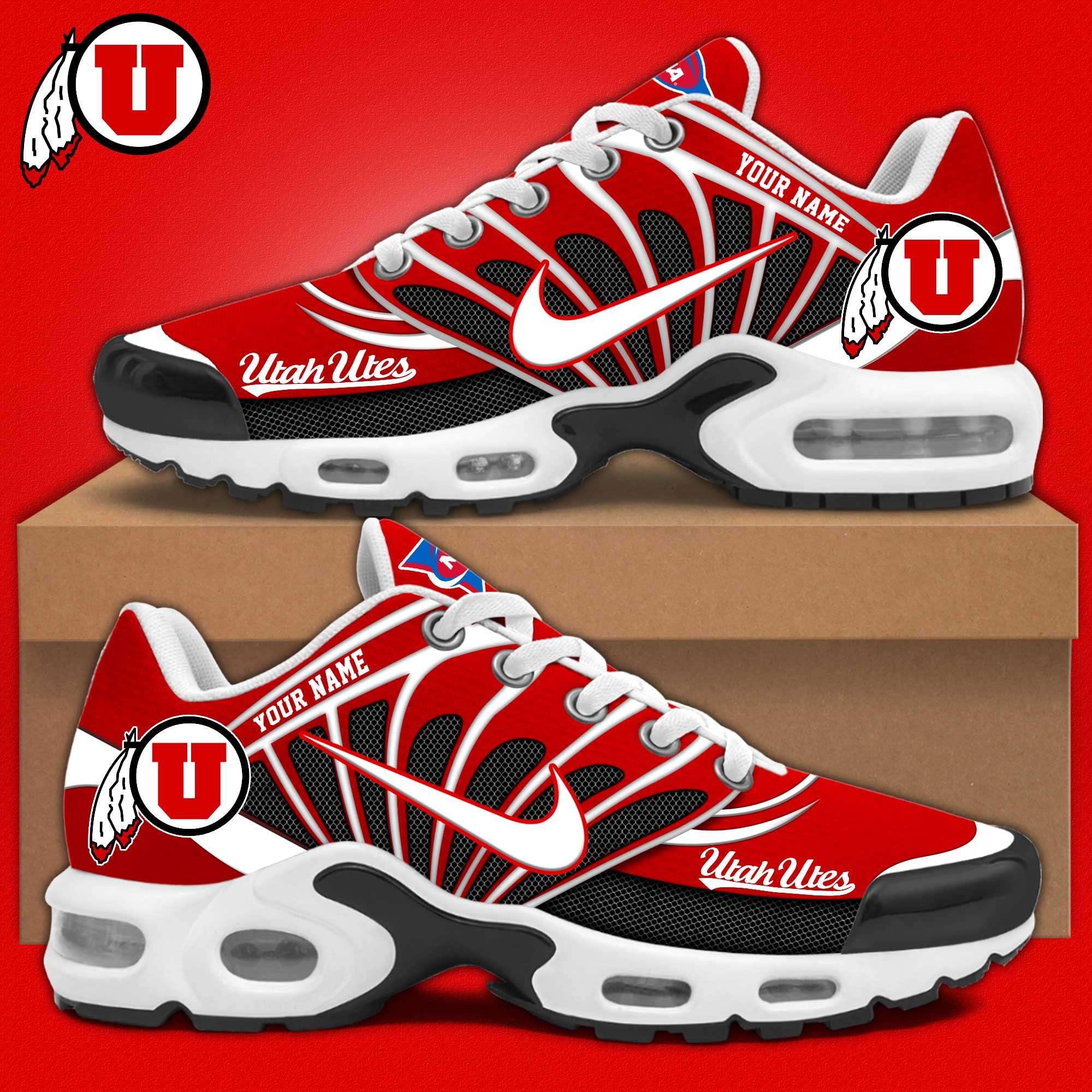 Utah Utes Personalized Shoes S516508 - Famjoys Utah Utes Personalized Shoes S516508 - Famjoys