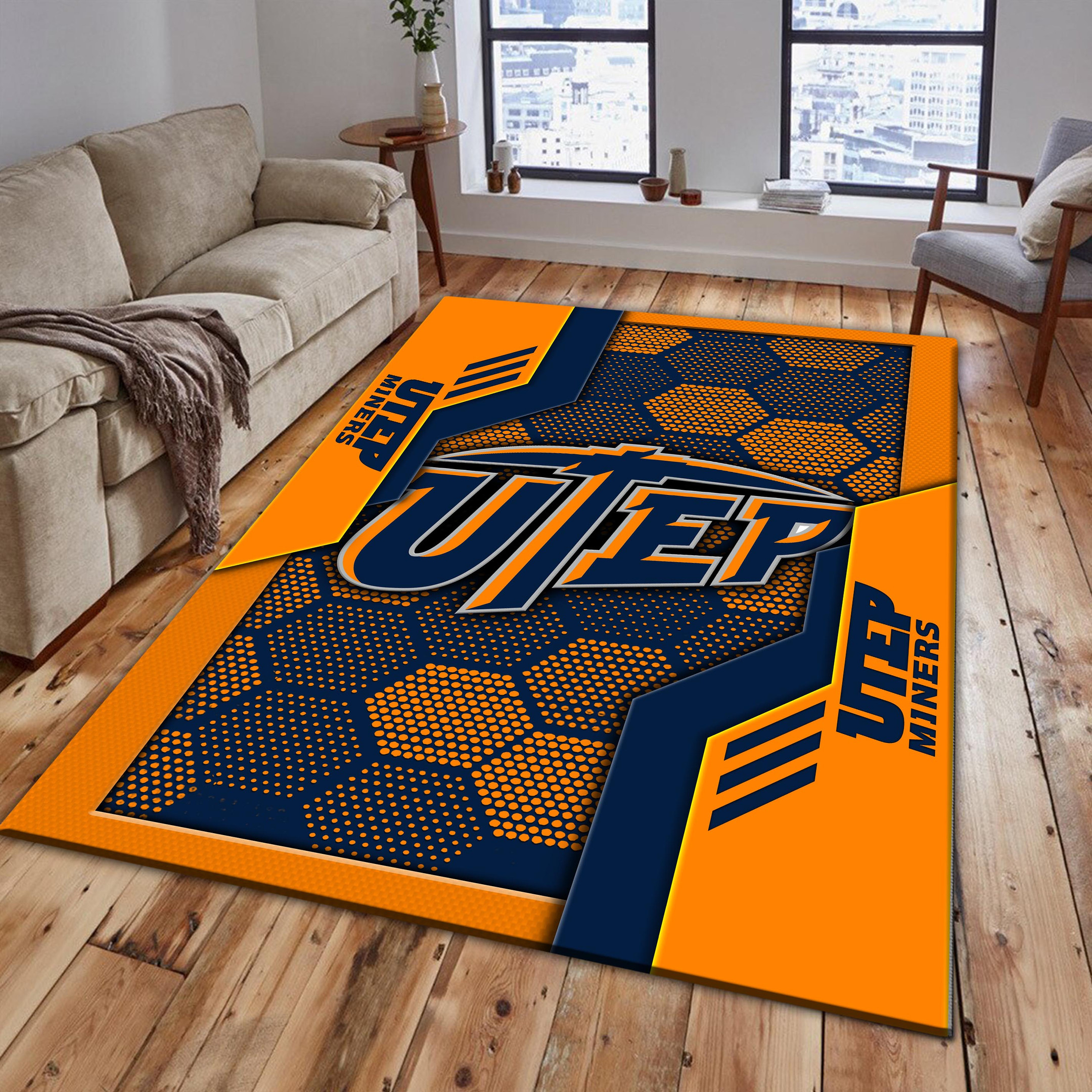 UTEP Miners Area Rugs 3764 - Famjoys UTEP Miners Area Rugs 3764 - Famjoys