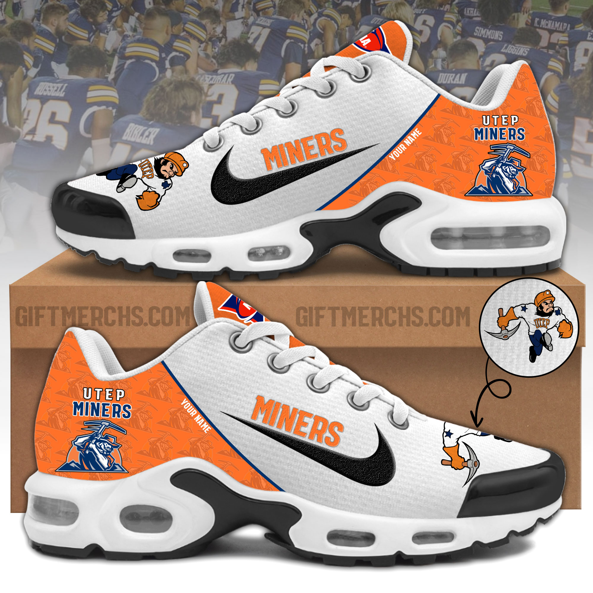 UTEP Miners Personalized Shoes - Famjoys UTEP Miners Personalized Shoes - Famjoys