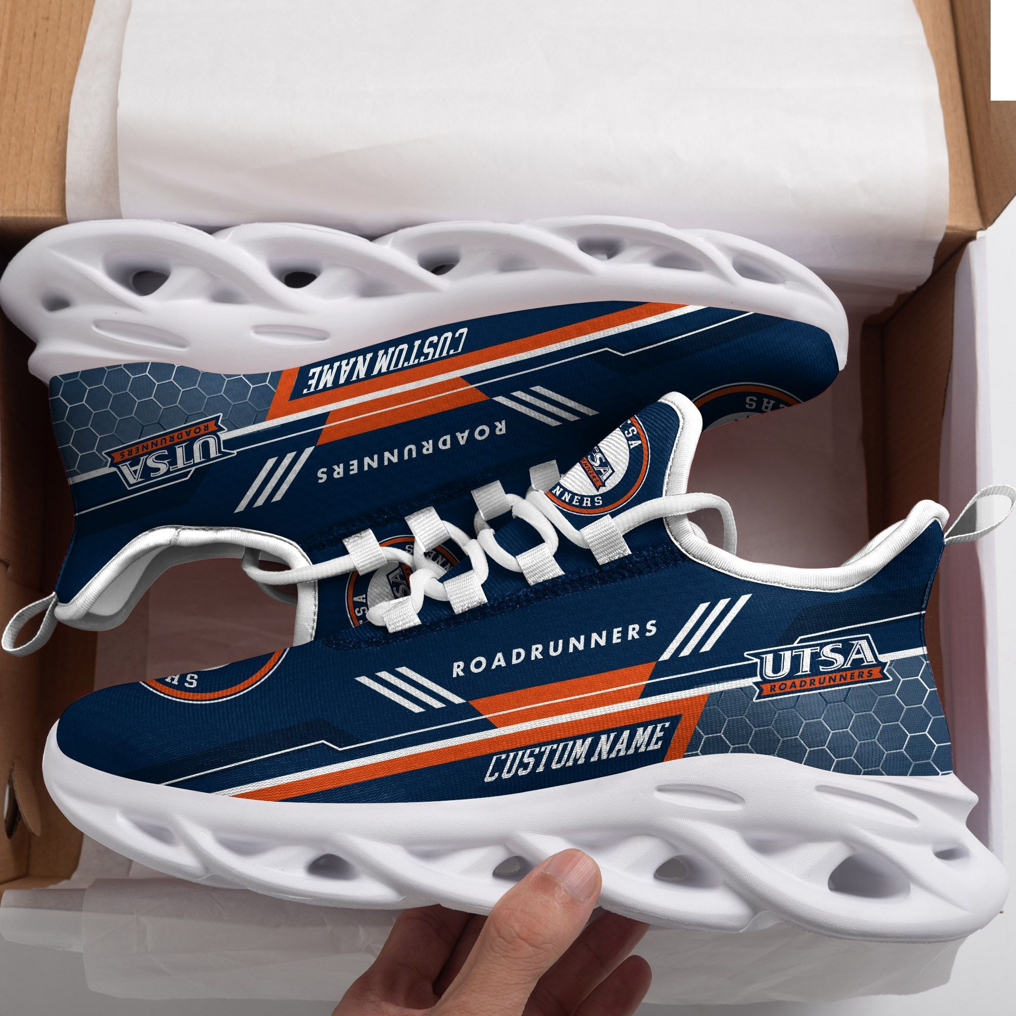 UTSA Roadrunners Custom Personalized Max Soul Sneakers Shoes - Famjoys UTSA Roadrunners Custom Personalized Max Soul Sneakers Shoes - Famjoys