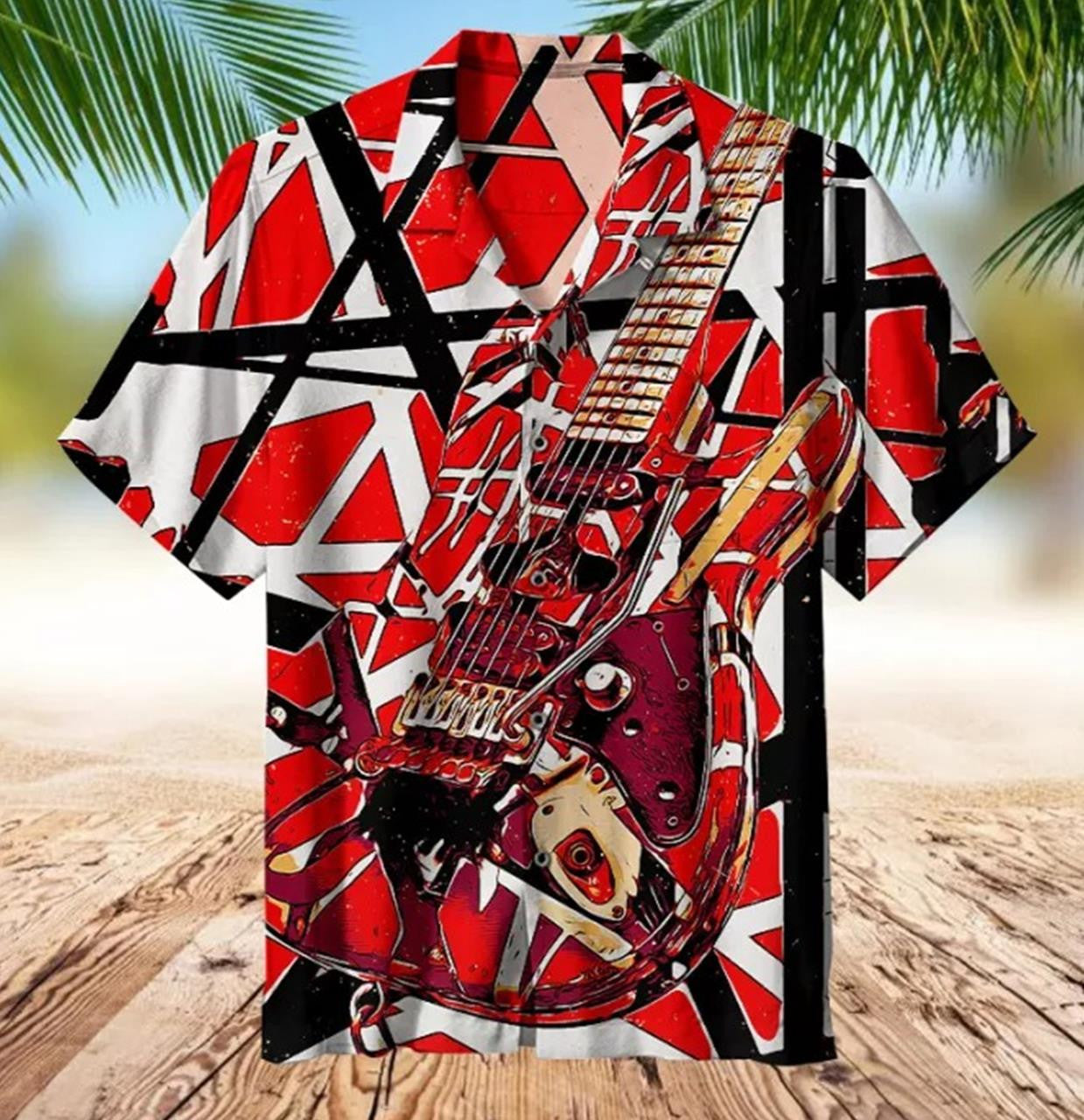 Van Halen-collectible Hawaiian Shirt - Famjoys Van Halen-collectible Hawaiian Shirt - Famjoys