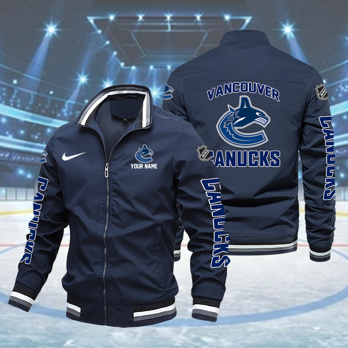 Vancouver Canucks Boomber Jacket - Famjoys Vancouver Canucks Boomber Jacket - Famjoys