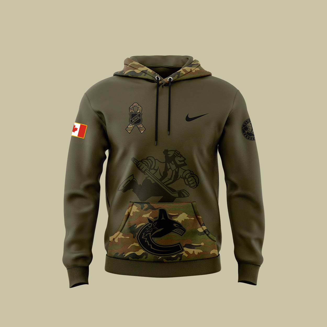 Vancouver Canucks Camo Salute to Service Club Fleece Pullover Hoodie - Famjoys Vancouver Canucks Camo Salute to Service Club Fleece Pullover Hoodie - Famjoys