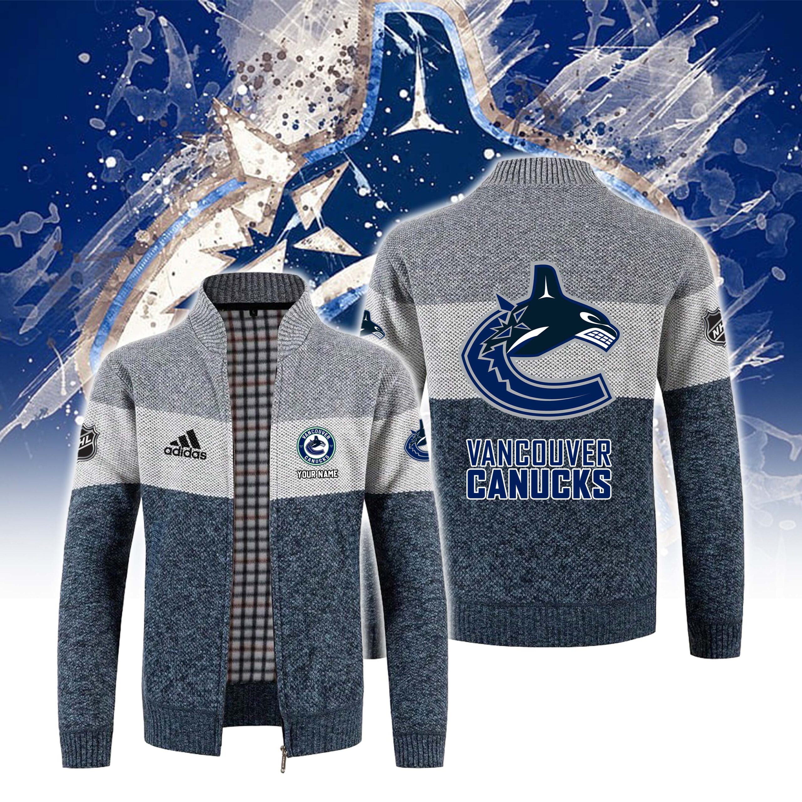 Vancouver Canucks Cardigan - Famjoys Vancouver Canucks Cardigan - Famjoys