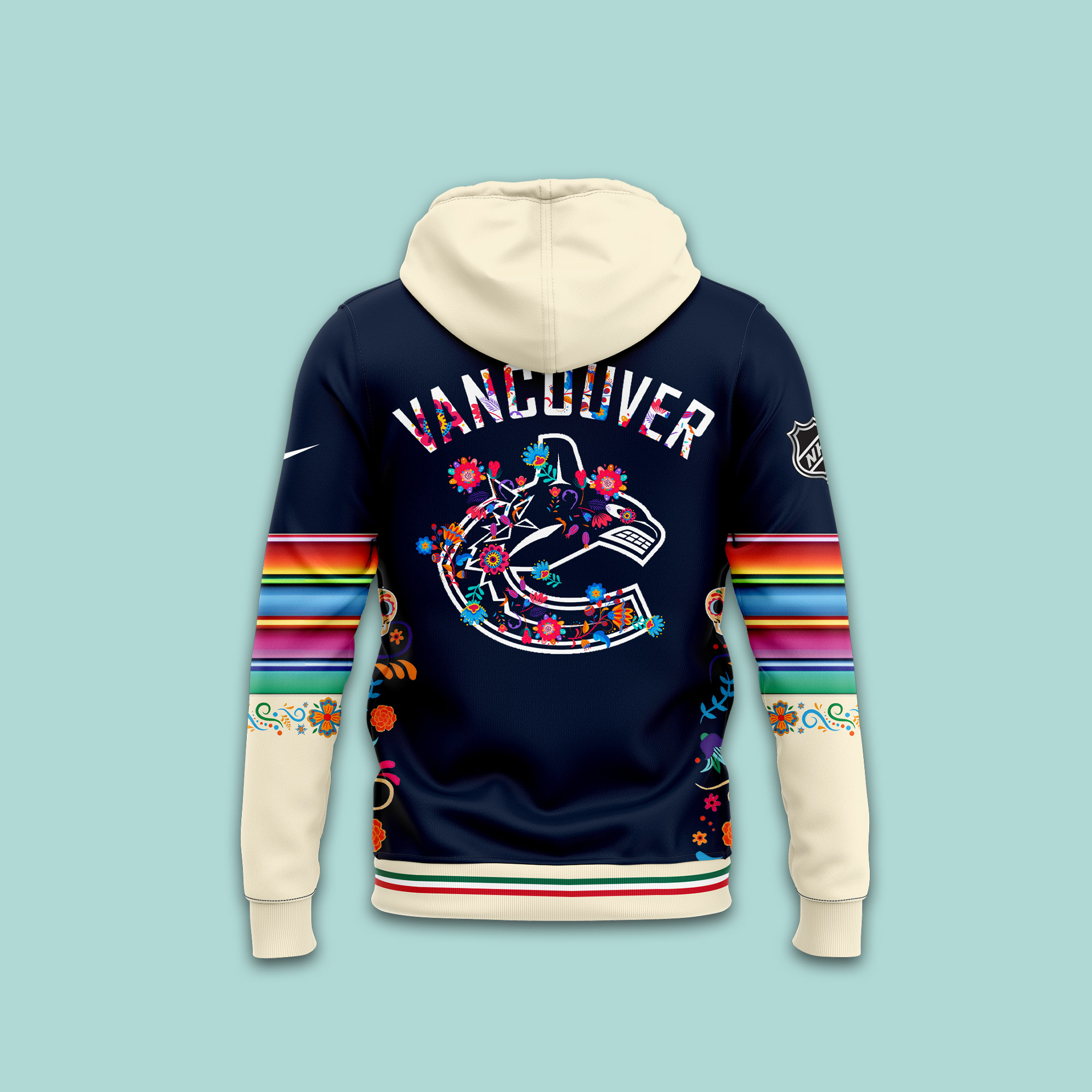 Vancouver Canucks NHL Dia De Los Muertos Premium Pullover Hoodie - Famjoys Vancouver Canucks NHL Dia De Los Muertos Premium Pullover Hoodie - Famjoys