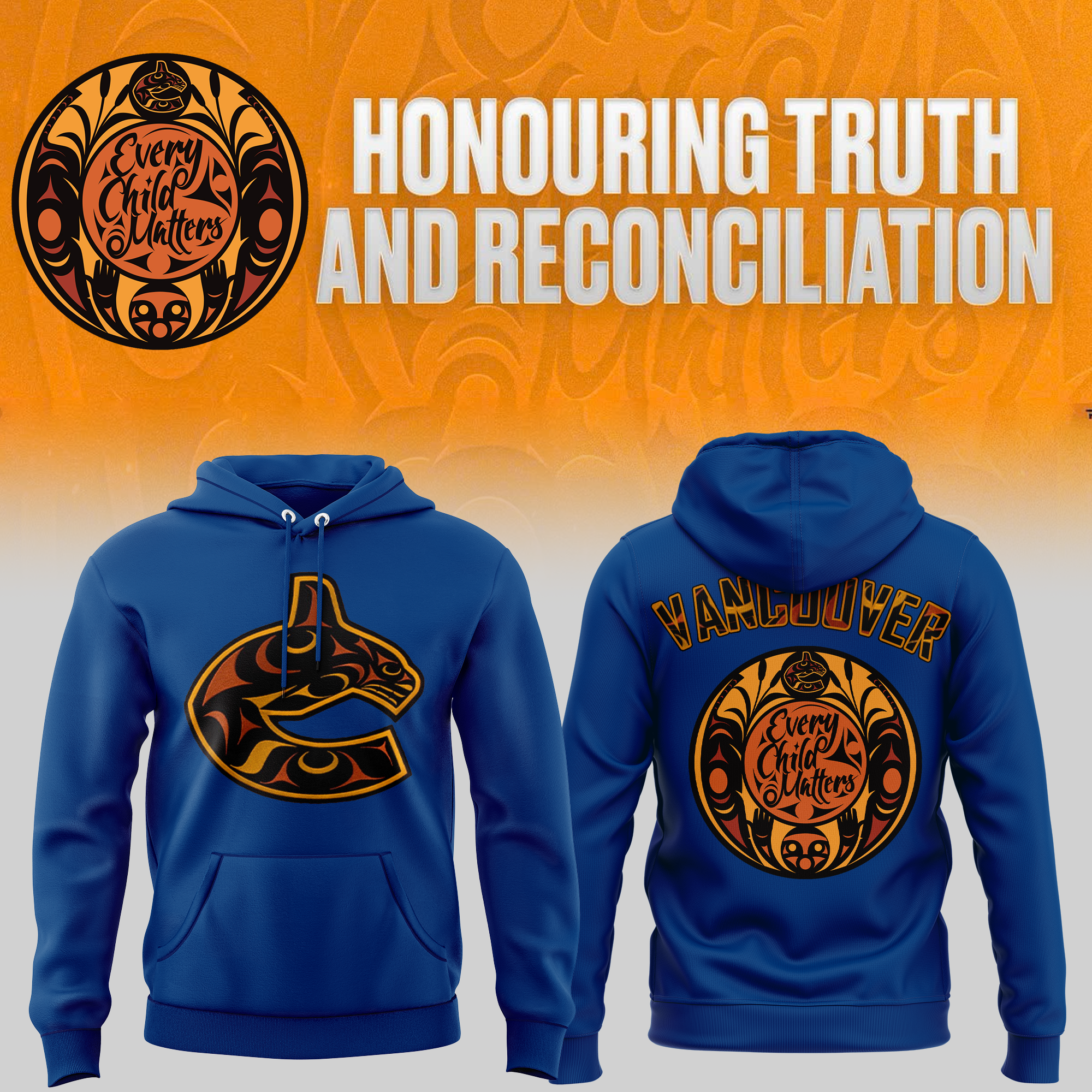 Vancouver Canucks Truth and Reconciliation Hoodie - Famjoys Vancouver Canucks Truth and Reconciliation Hoodie - Famjoys