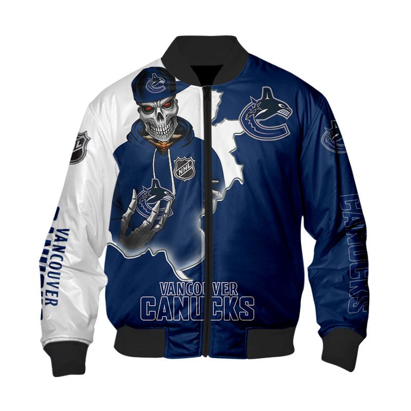 Vancouver Canucks Varsity Jacketkull - Famjoys Vancouver Canucks Varsity Jacketkull - Famjoys