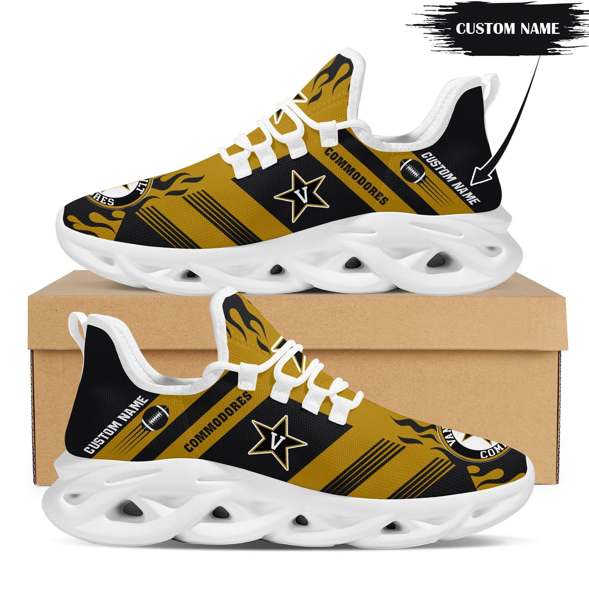 Vanderbilt Commodores Custom Personalized Max Soul Sneakers Shoes - Famjoys Vanderbilt Commodores Custom Personalized Max Soul Sneakers Shoes - Famjoys