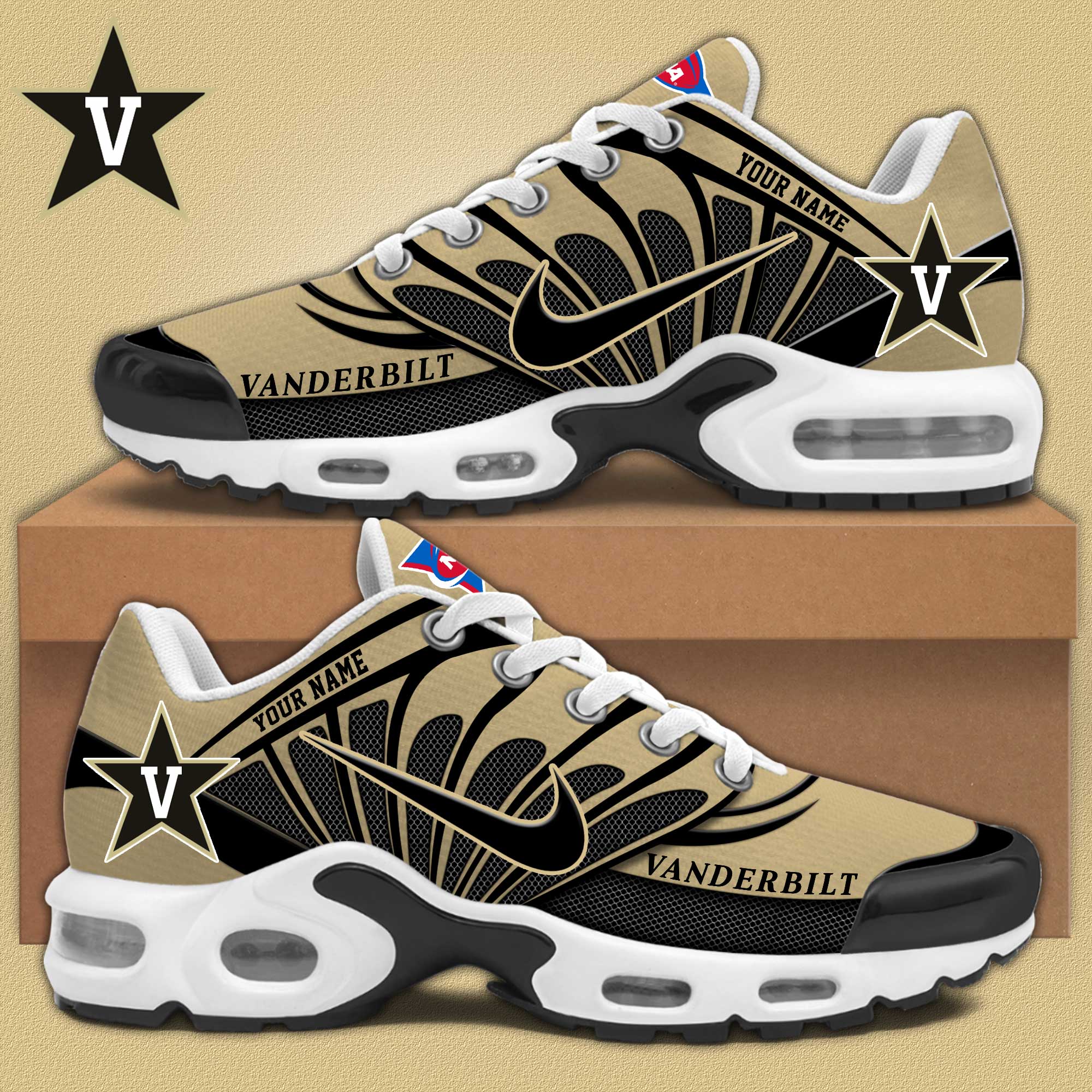 Vanderbilt Commodores Personalized Shoes - Famjoys Vanderbilt Commodores Personalized Shoes - Famjoys