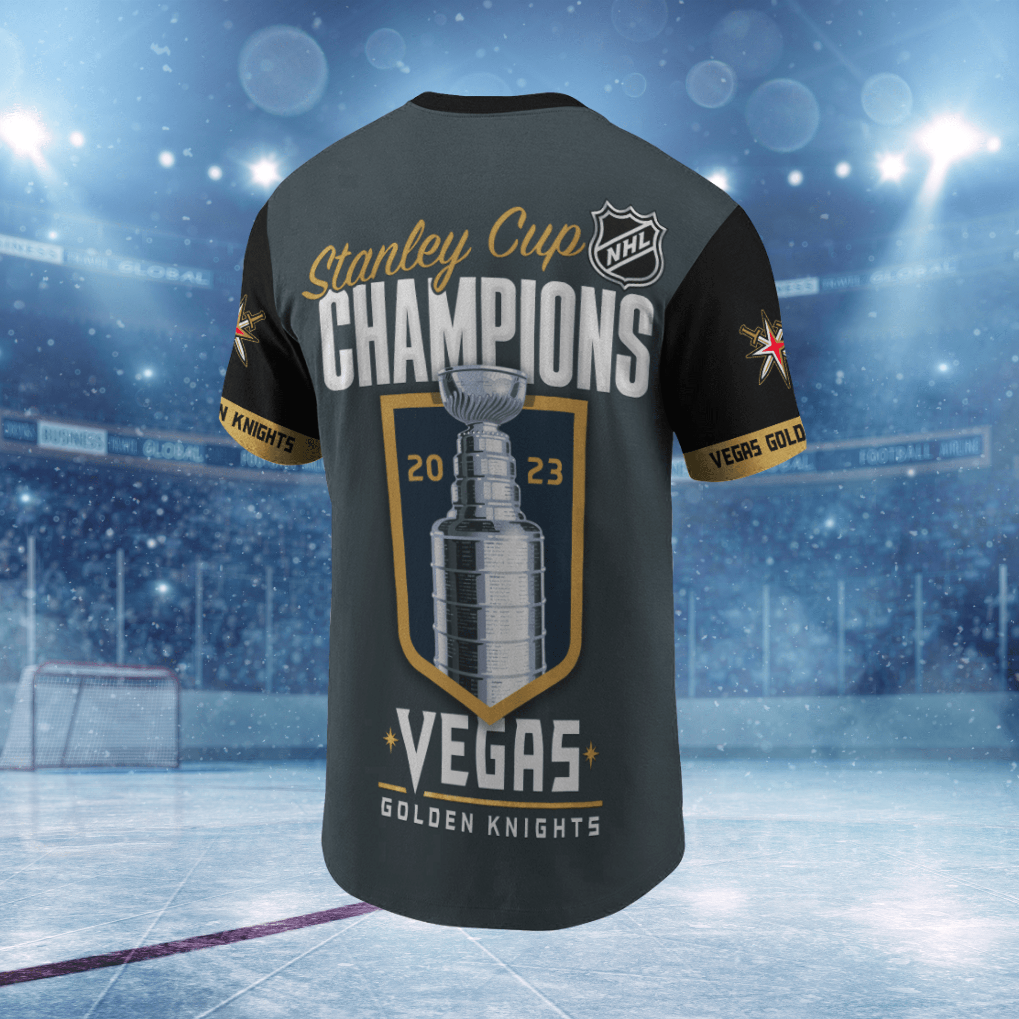 Vegas Golden Knights Champions 2023 AOP T-Shirt SH1 - Famjoys Vegas Golden Knights Champions 2023 AOP T-Shirt SH1 - Famjoys