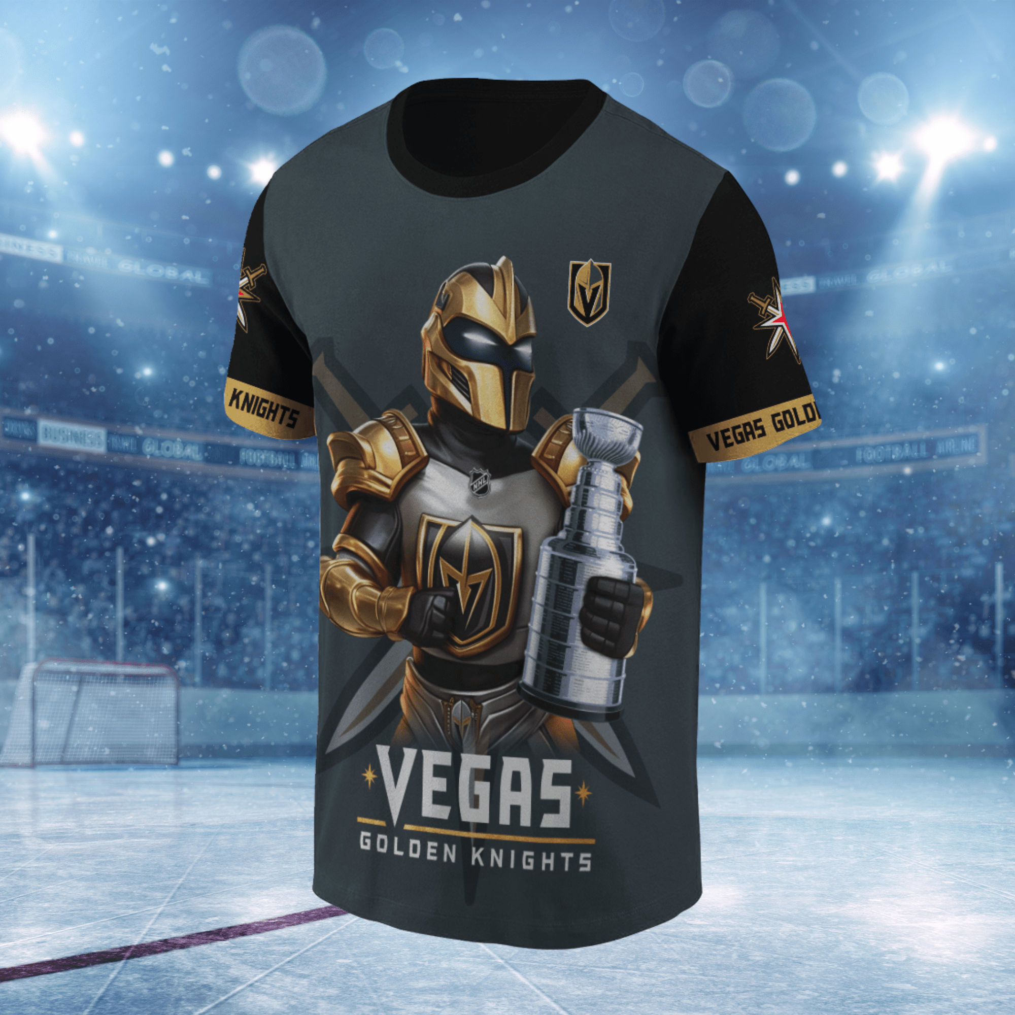 Vegas Golden Knights Champions 2023 AOP T-Shirt SH1 - Famjoys Vegas Golden Knights Champions 2023 AOP T-Shirt SH1 - Famjoys