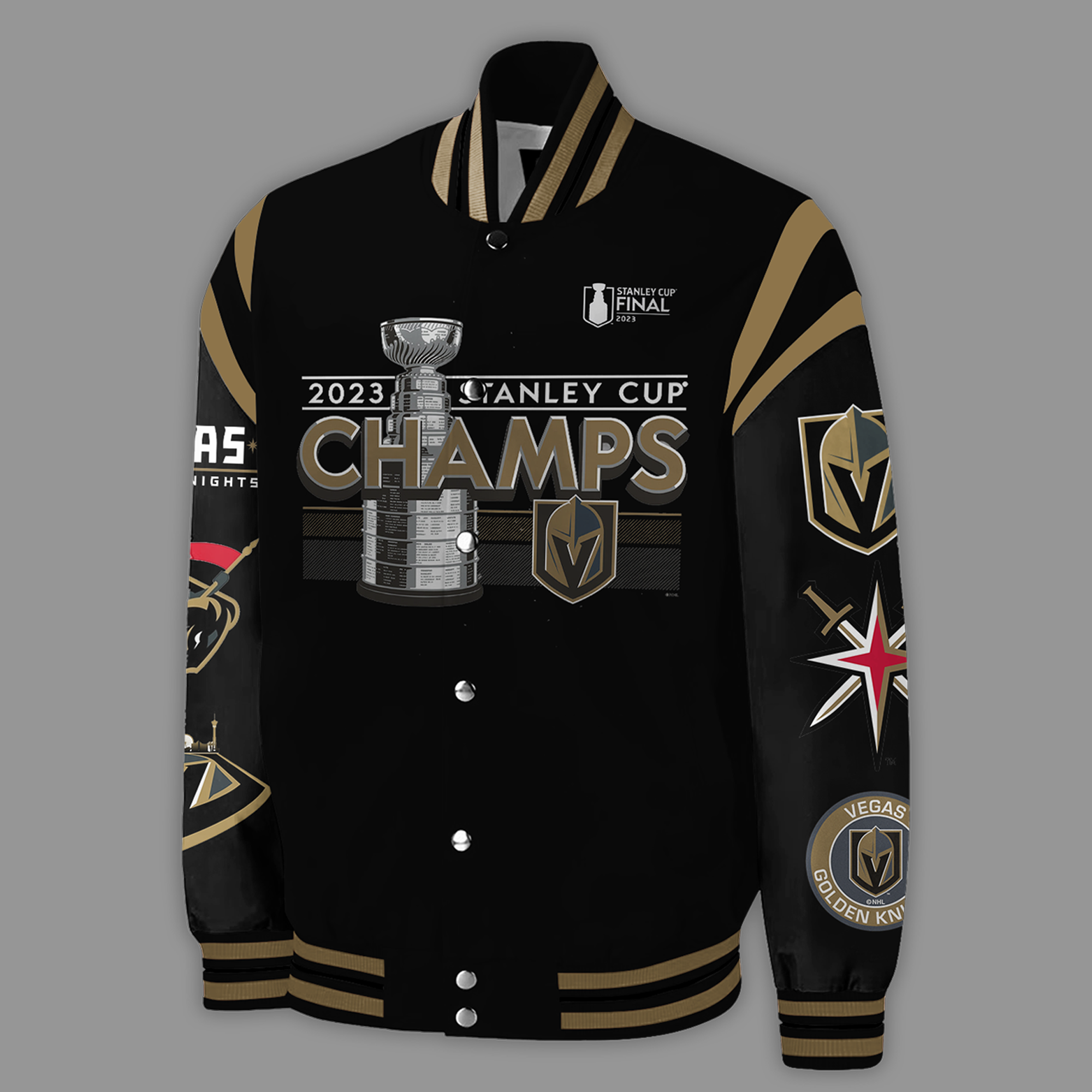 Vegas Golden Knights Champions Bomber Jacket - Famjoys Vegas Golden Knights Champions Bomber Jacket - Famjoys