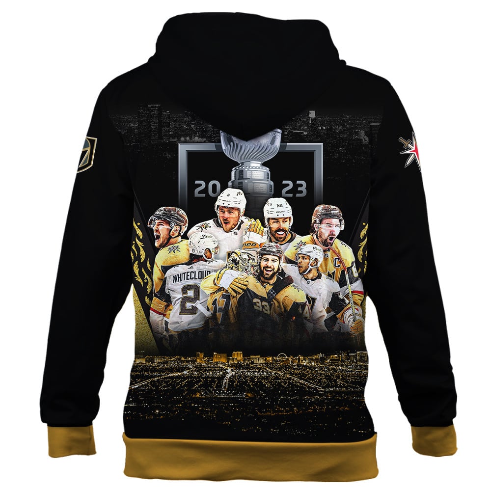 Vegas Golden Knights Champions Stanley Cup 2023 Print 3D Hoodie - Famjoys Vegas Golden Knights Champions Stanley Cup 2023 Print 3D Hoodie - Famjoys
