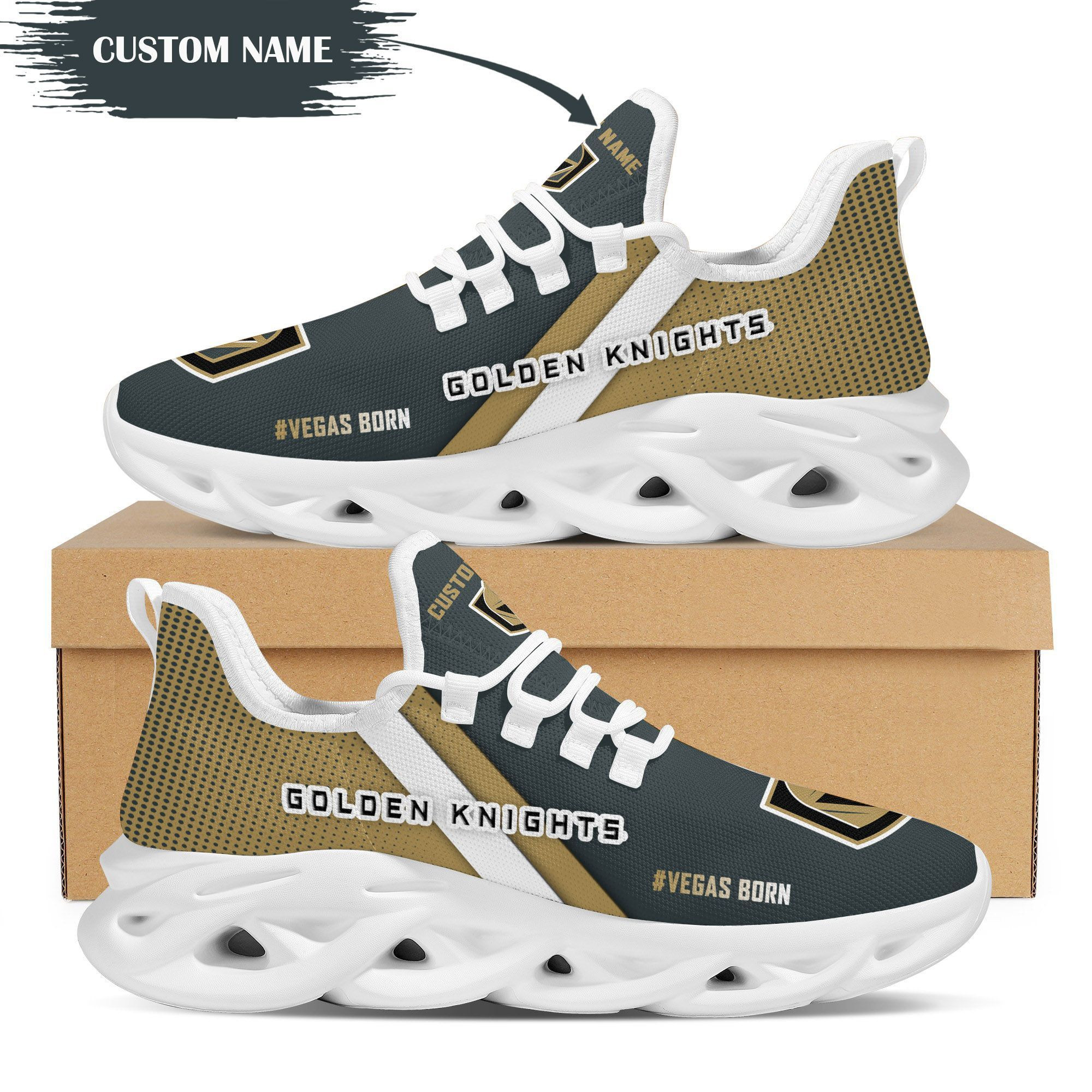 Vegas Golden Knights Custom Personalized Max Soul Sneakers Shoes