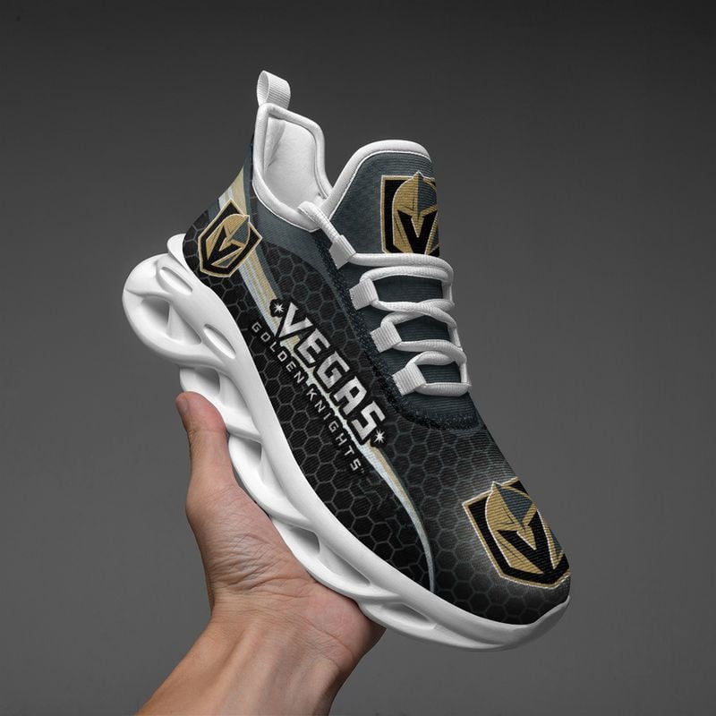 Vegas Golden Knights Honeycomb Pattern Max Soul Shoes NEW019366 - Famjoys Vegas Golden Knights Honeycomb Pattern Max Soul Shoes NEW019366 - Famjoys