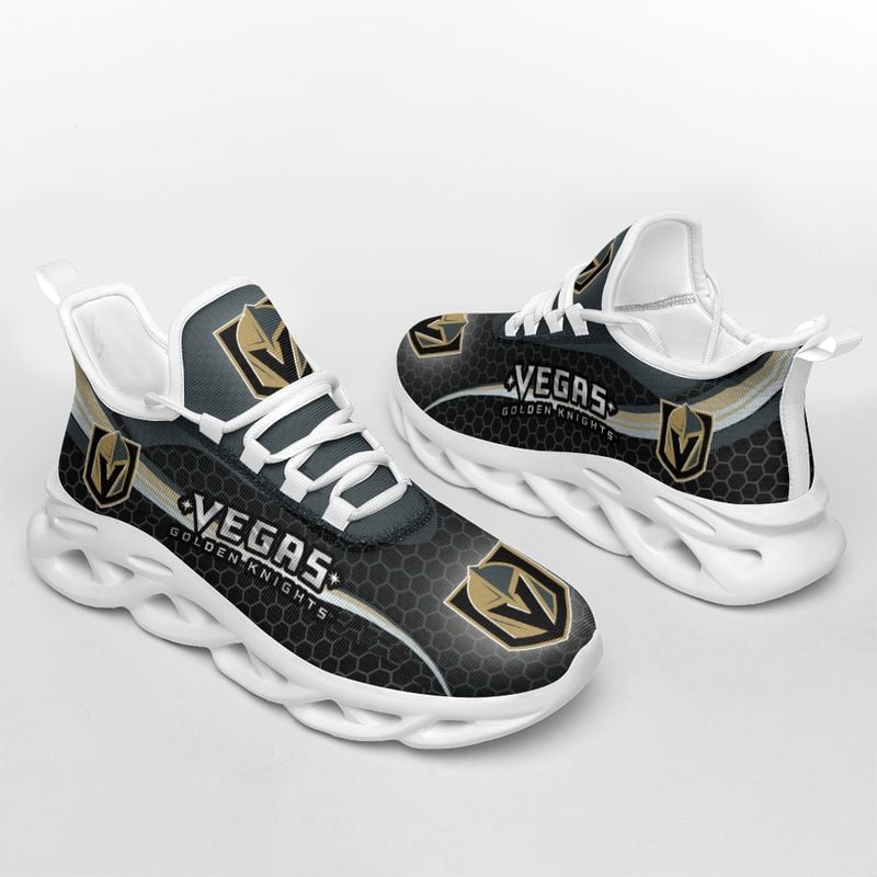 Vegas Golden Knights Honeycomb Pattern Max Soul Shoes NEW019366 - Famjoys Vegas Golden Knights Honeycomb Pattern Max Soul Shoes NEW019366 - Famjoys
